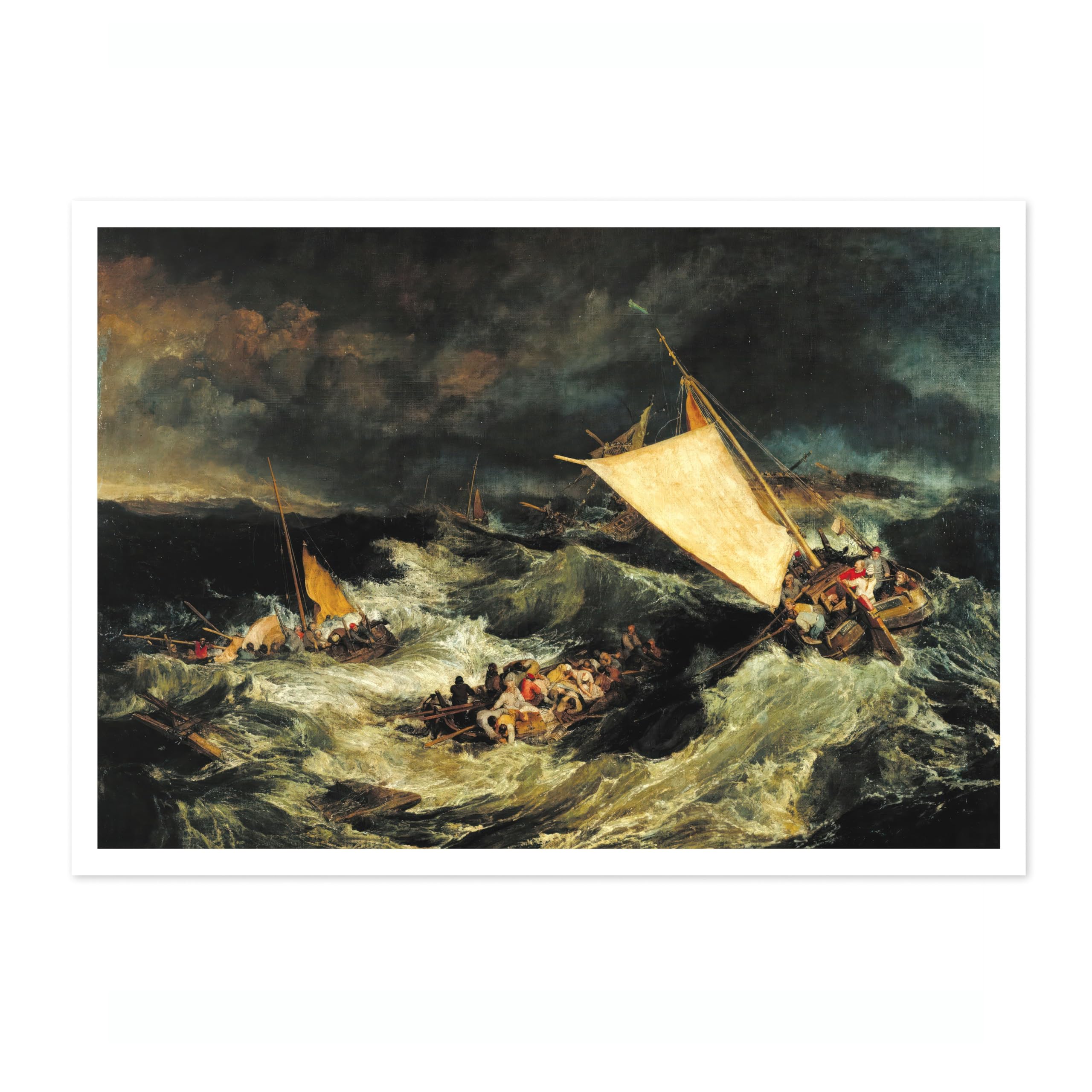 The Shipwreck Joseph Mallord William Turner Print, Classic Art Painting Print, Romanticism Art Exhibition Wall Art, Vintage Home Decor Picture, A1 (Print Only) - 84.1x59.4cm โ image 1
