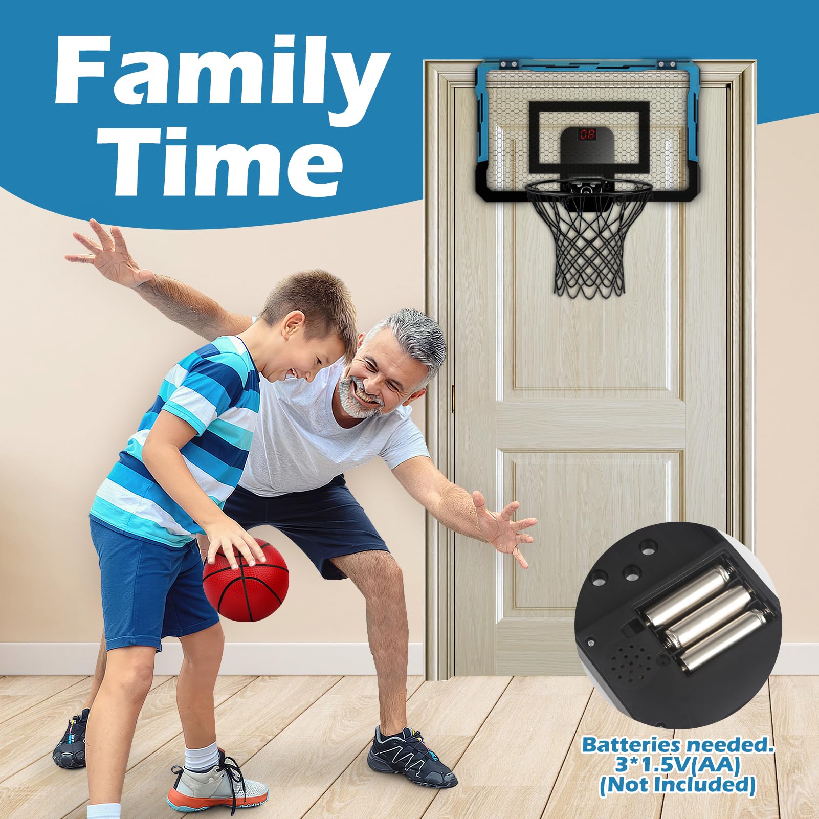 VATOS Canestro Da Basket Rosa Per Bambine, Telecomandato Con Luci LED E Tabellone Elettronico, Set Indoor Con Canestro Regolabile, Regalo 3-7 Anni - 4