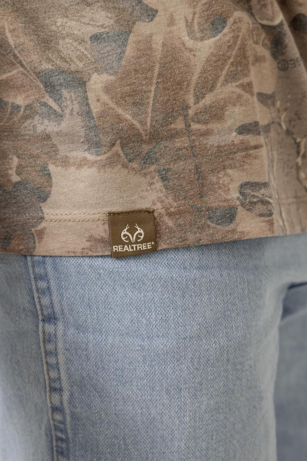 Realtree Faded Camo Jersey Knit Tri-Blend Ultra Soft Crew Neck Shirt - Limited Edition