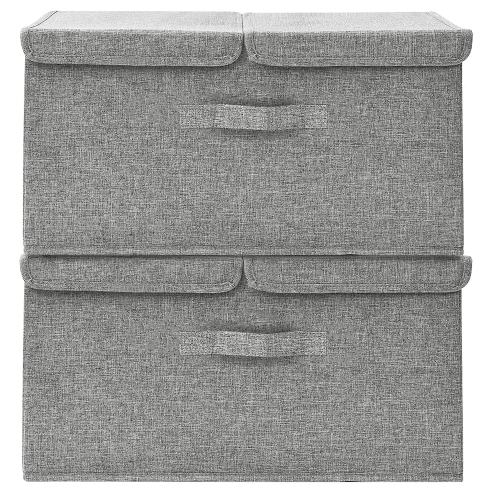 LAPOOH Aufbewahrungsboxen 2 STK Spielzeugkiste, Aufbewahrungskiste, Kleideraufbewahrung, Kleideraufbewahrung & Organisation, Stoff 50x30x25 cm Grau