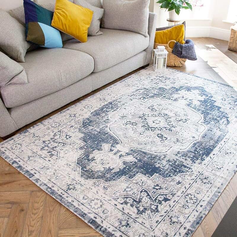 Amazon.co.uk grey rug low pile