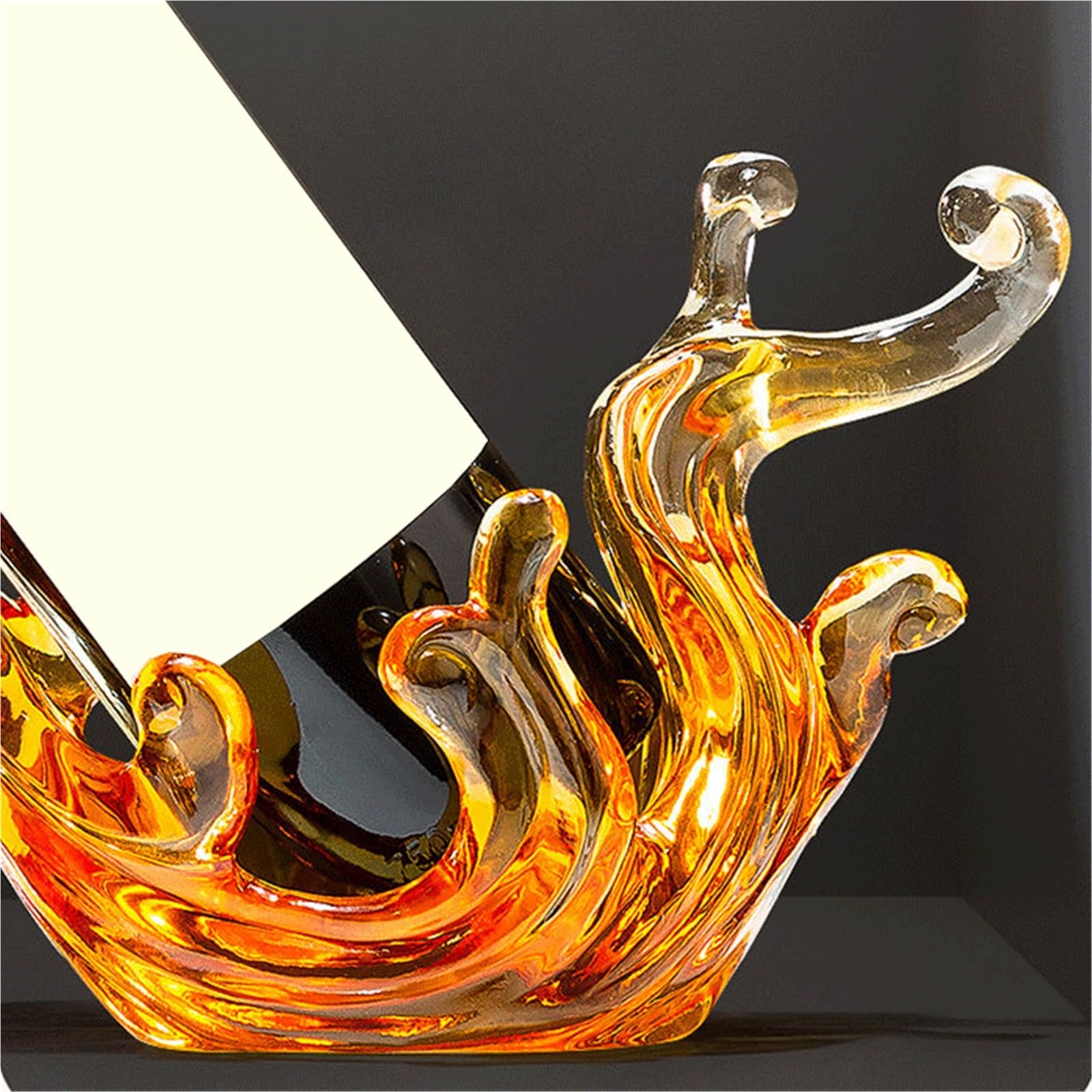 Puesto de vinos Adorno de botellero naranja for mueble TV o aparador salón