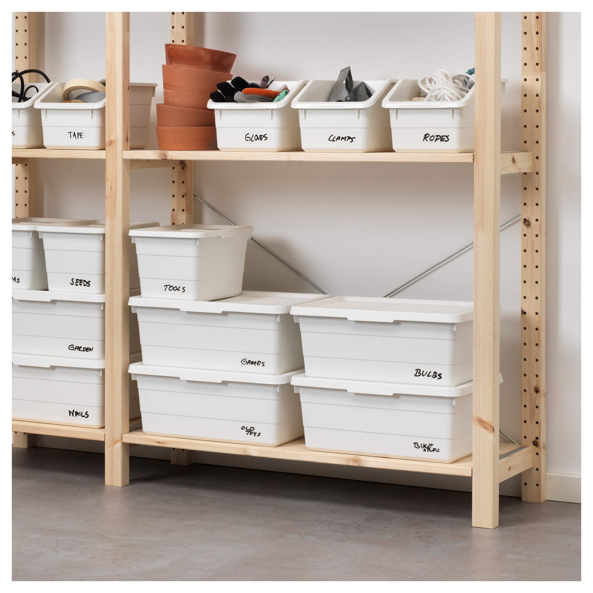 Ikea Plastic Storage Box - White -4