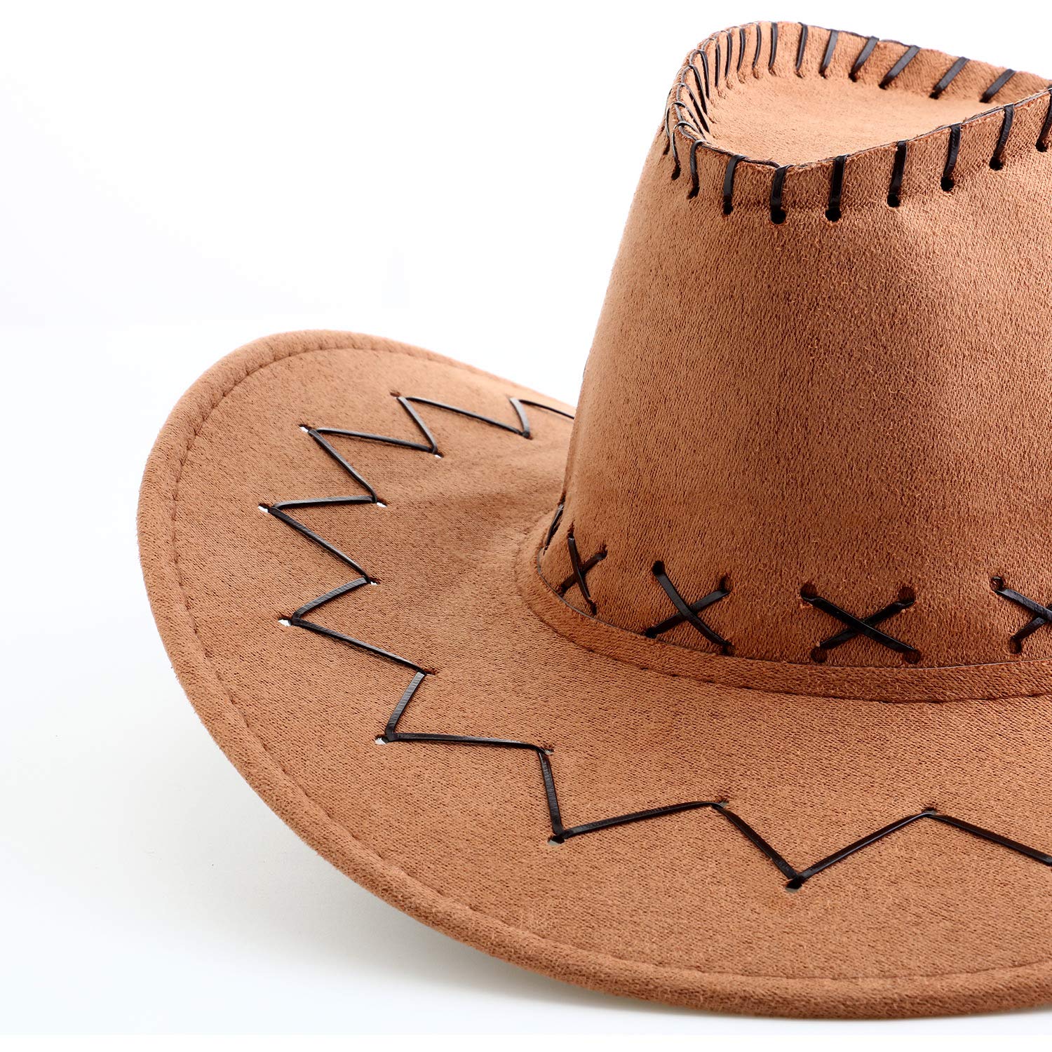SATINIOR 6 Pezzi Cappello da Cowboy Occidentale con Bandanna, Abito Costume Festa Favorito