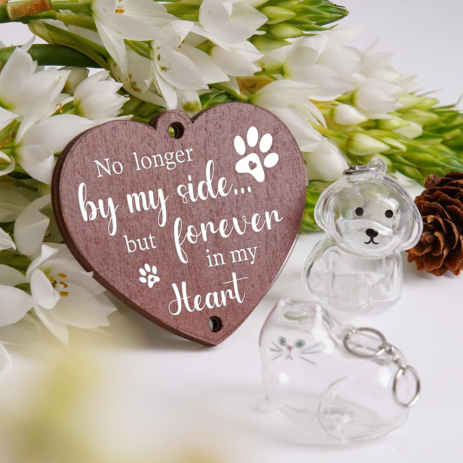 Jigfoxy Dog Memorial Gifts for Loss of Dog - Rotating Wooden Picture Frame for 4x6 Photo and Pets Hair Storage - Pet Memorial Gifts - Cat Sympathy Bereavement Remembrance Picture Frame