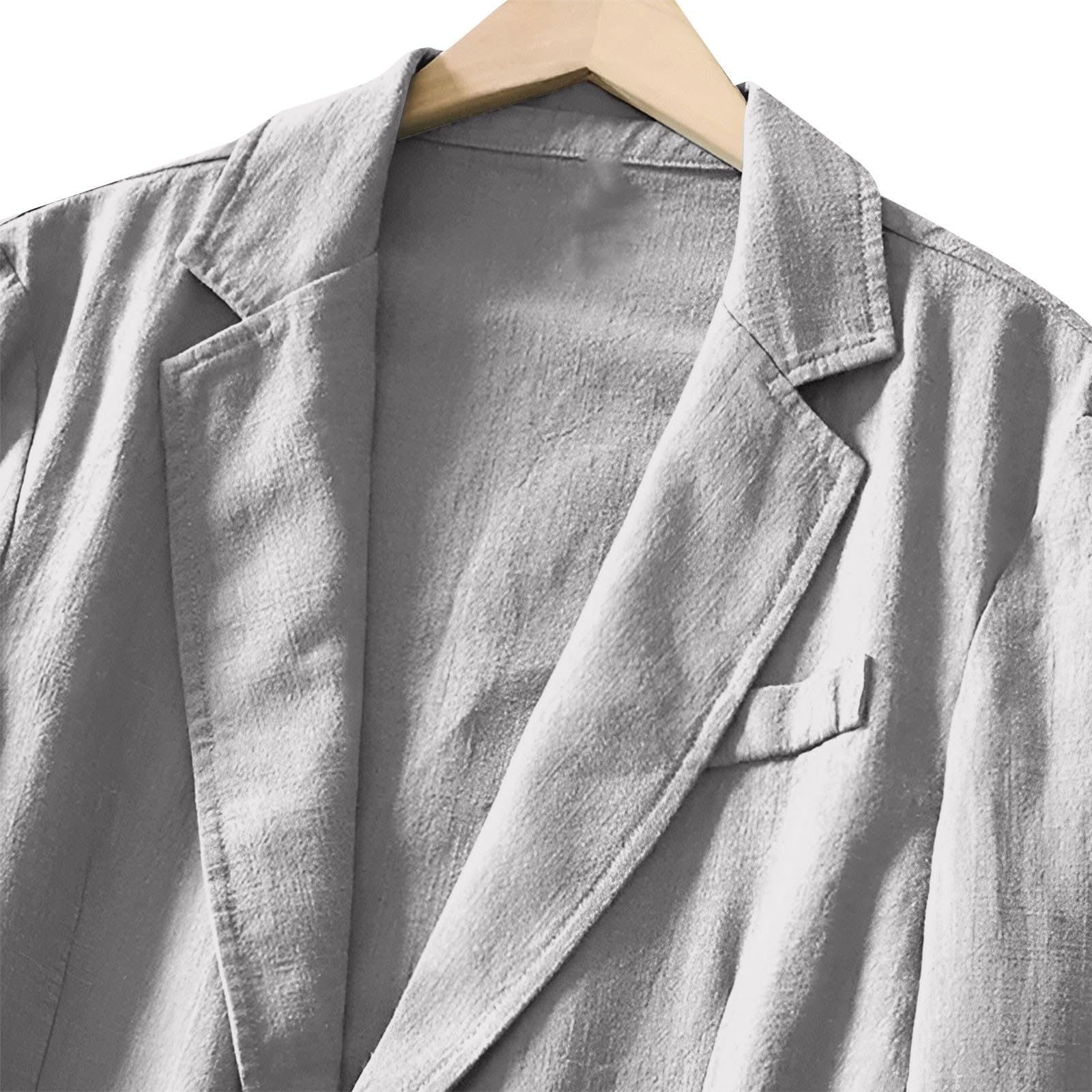 Chaquetas de traje casuales para hombre, 2 botones, ligeras, de algodón, lino, ajuste regular, cárdigan ligero, uso diario, negocios, trabajo