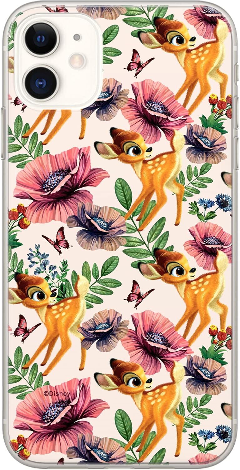 ERT GROUP Mobile Phone case for Apple iPhone 12/12 PRO Original and Officially Licensed Disney Pattern Bambi 015 optimally adapted to The Shape of The Mobile Phone, Partially Transparent
