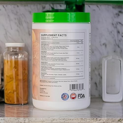 Miniatura 2 de NUTRIHEALTH Superalimentos verdes  Suplementos de frutas y verduras  Suplementos energéticos naturales  Vitaminas y minerales  Espinacas,