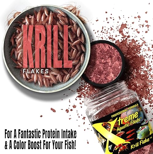 Miniatura 4 de Xtreme Krill Flakes - Alimento prémium para peces de agua dulce con proteína máxima con 100% krill y camarones, y vitaminas para una salud inmune y