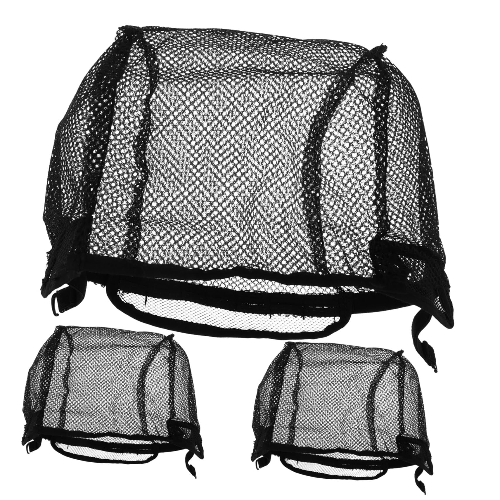 OSOLADY 3Pcs Women Wig Caps Comfortable Mesh Hair Net for Wigs Sturdy Safe Wig Hairnet for Various Hairstyles Occasions Black Color Wig Cap