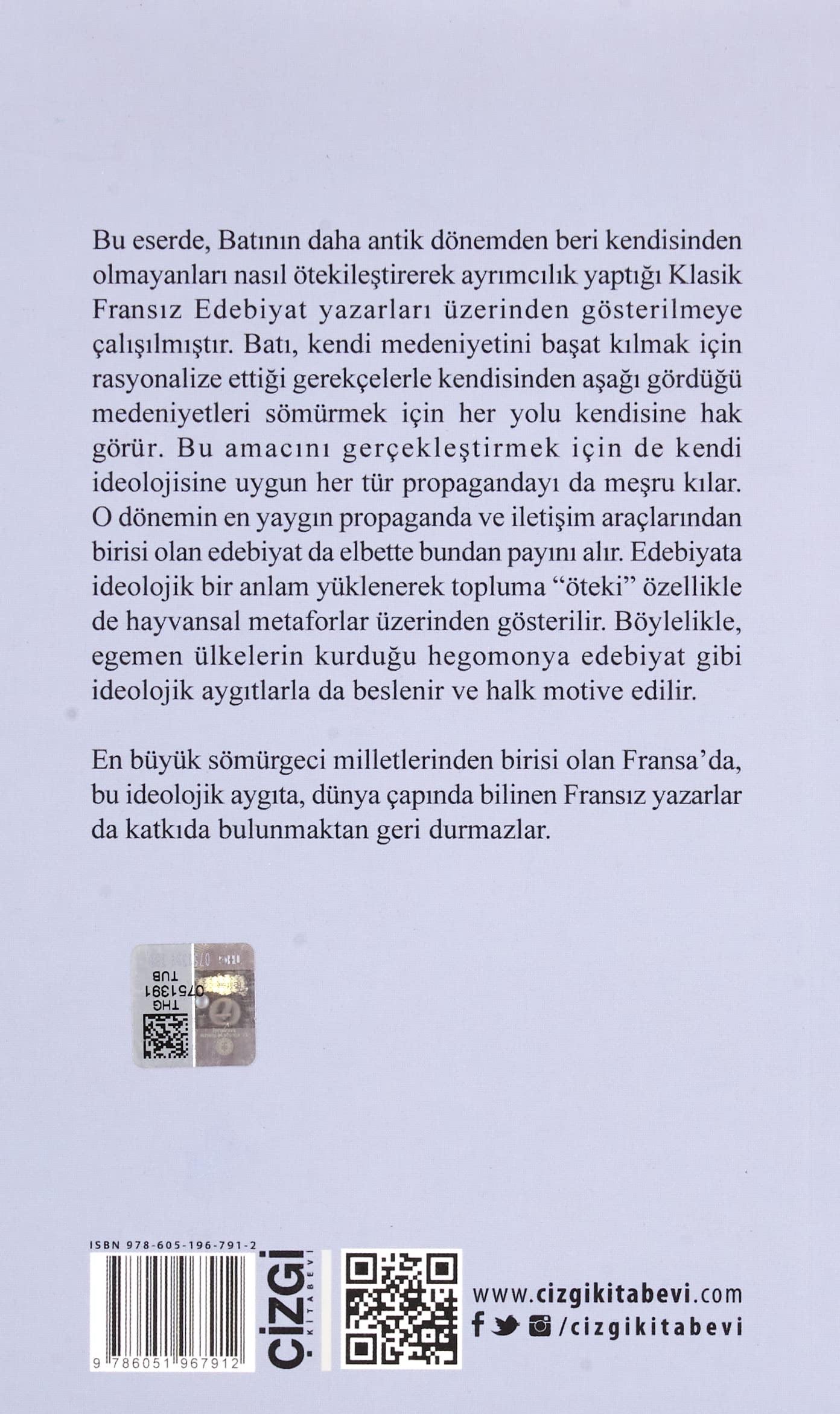 Öteki, Irkçılık ve Fransız Edebiyatı