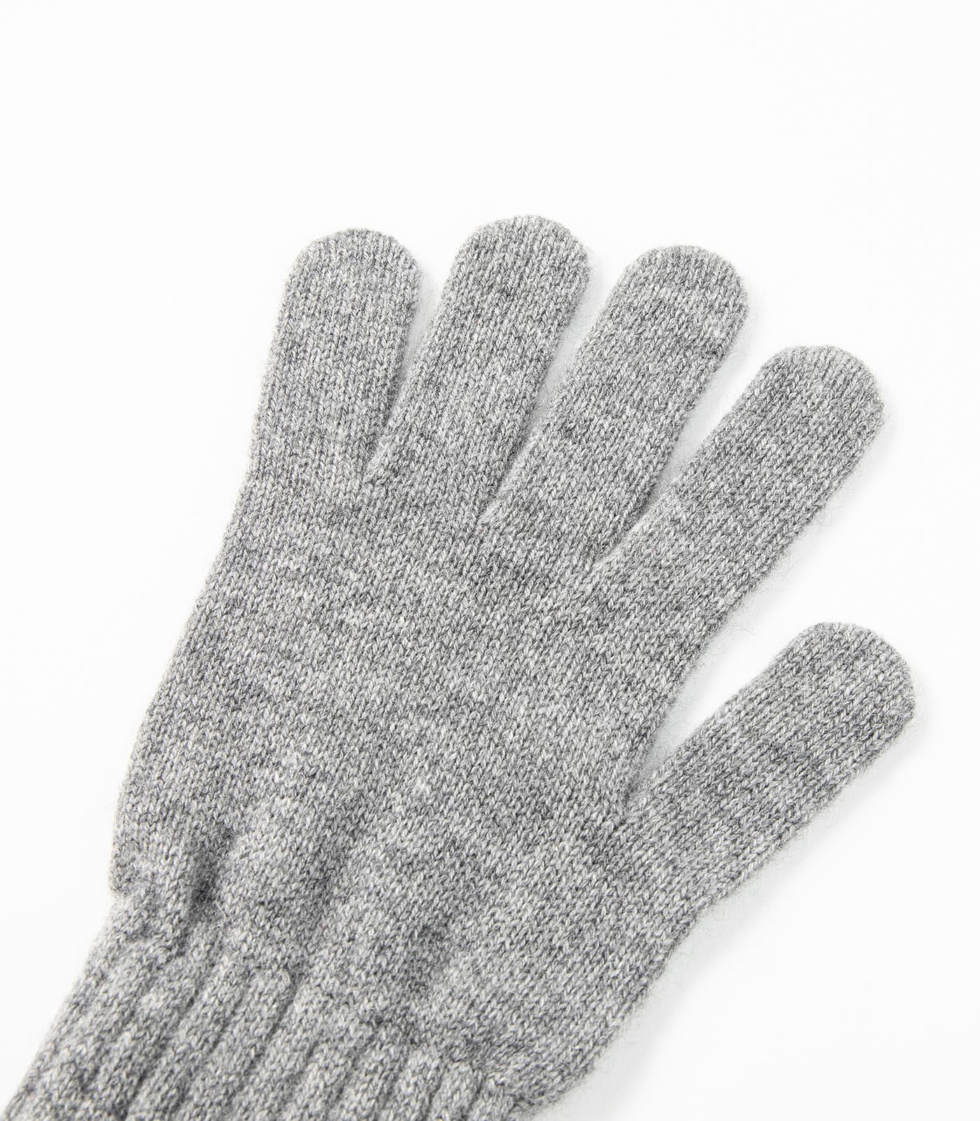 100% Cashmere Men's Gloves, Knitted Ultra Soft Pure Cashmere Gloves with Ribbed Cuffed
