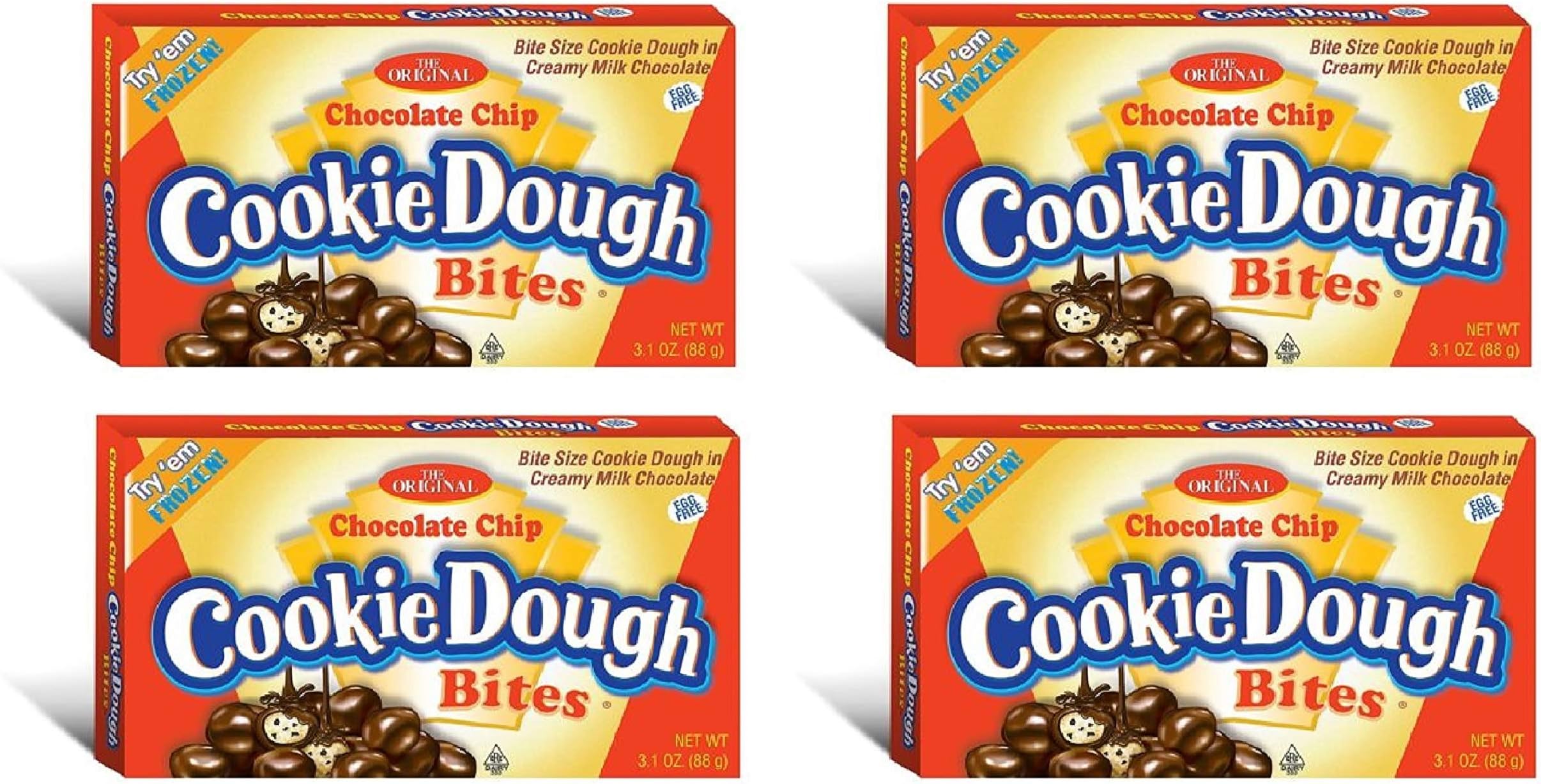The Original Chocolate Chip Cookie Dough Bites 3.1oz Theater Box - Pack of 4