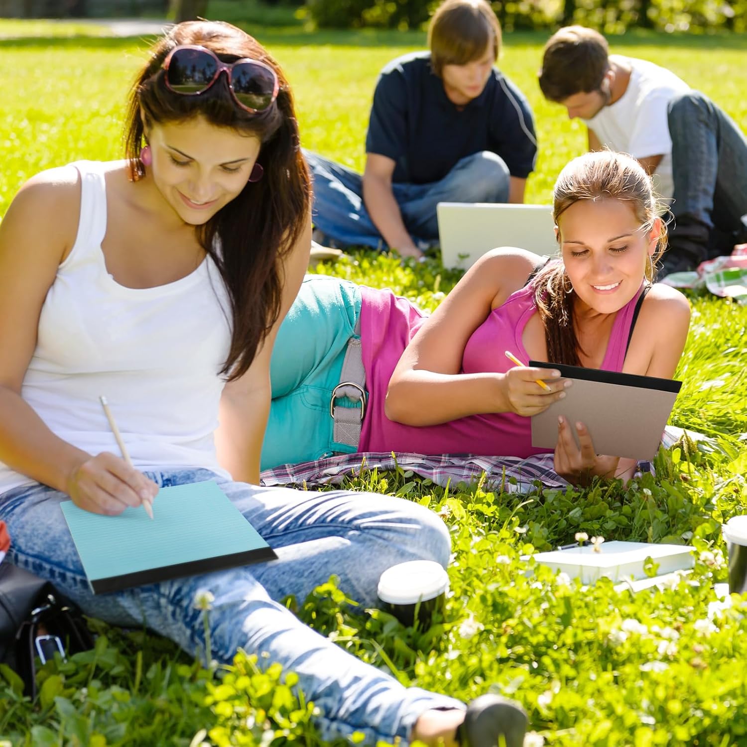 Jetec 6pcs Legal Pads Landscape Pad College Ruled 50 Sheets Pad Assorted Colors Writing Pads Horizontal Notebook for Work Office Travel Supplies (11" X 9.5",Multicolor) - Image 4