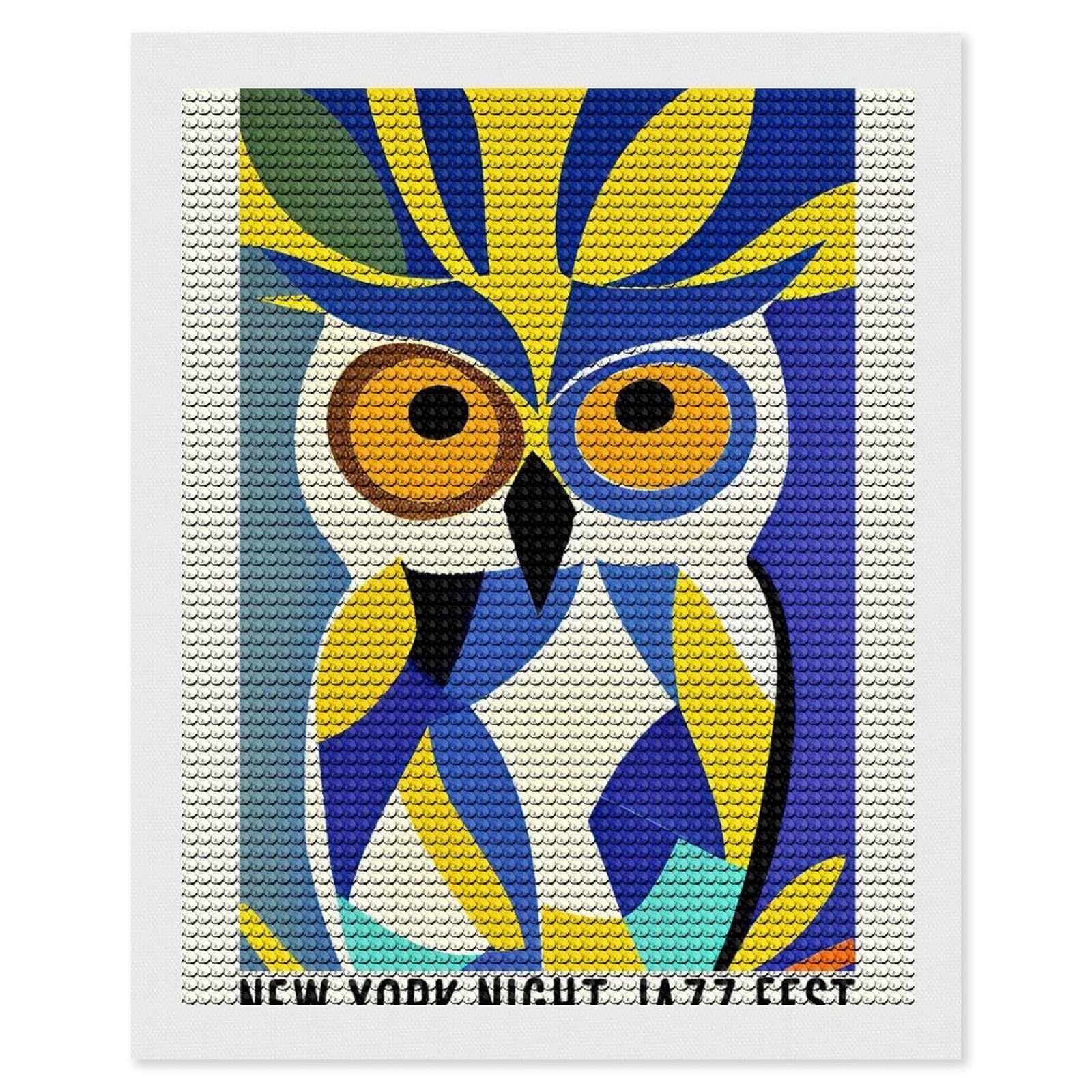 Junmoney New York Night Jazz Fest Diamond Painting Set 16"x20", Modern Decor, for Beginners, Printed Canvas, Thoughtful Handmade Gift, with Tool Kit