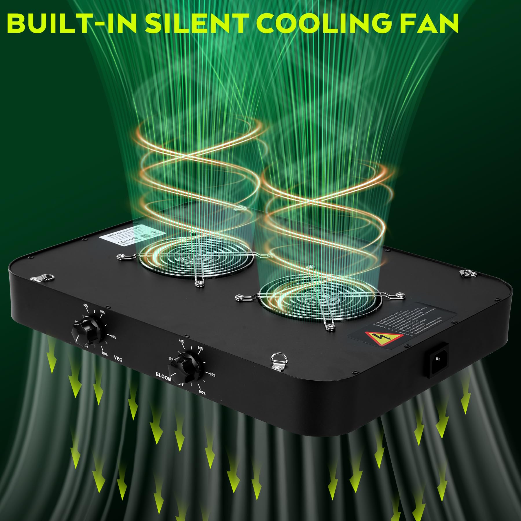 2000w Lampada per Piante, Dual Dimming VEG BLOOM Dual Mode, Lampada Coltivazione LED, con 1140 LEDs, Grow Light Spettro Completo per Grow Tent, Crescita idroponica, Verdure Fiore(Scheda Quantum)