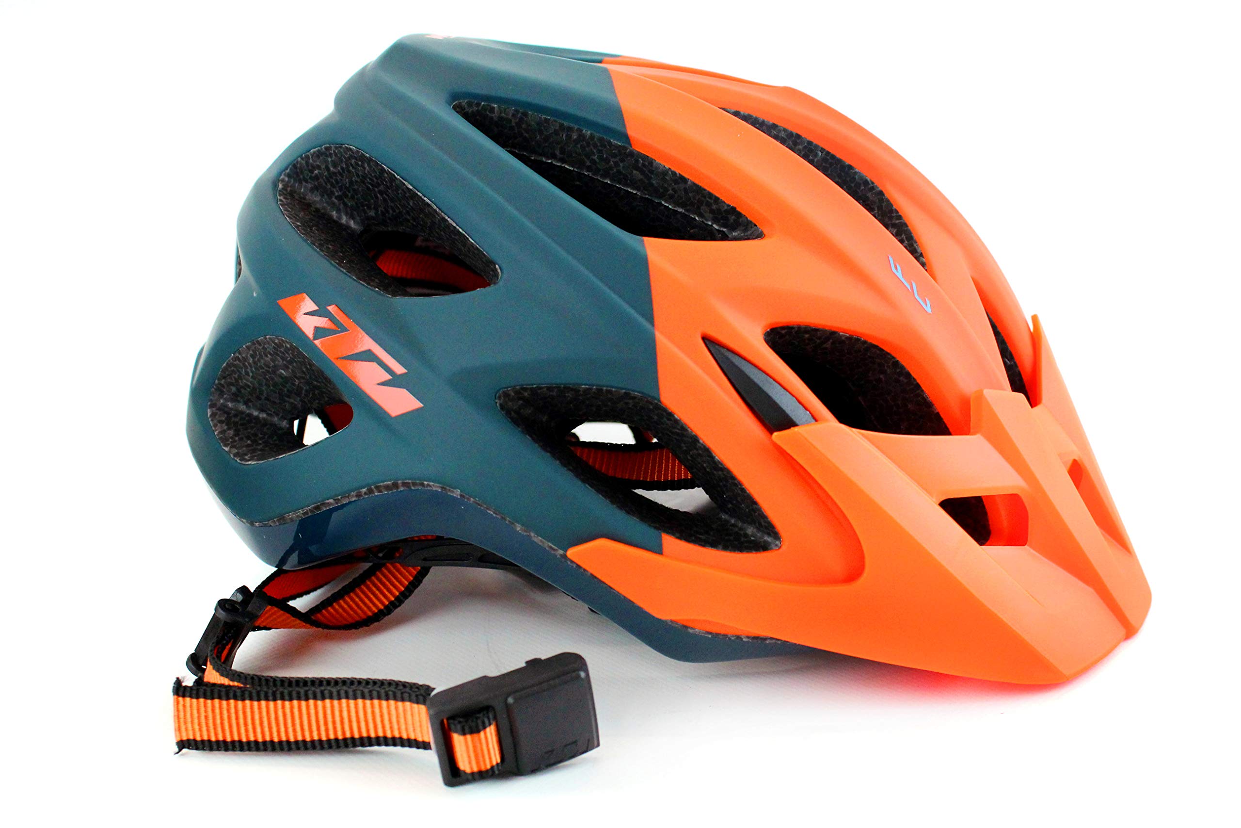 Casco De Bicicleta Raptor 3 MTB Con LED Y Visera Extraíble, Color Negro/rojo, Talla M