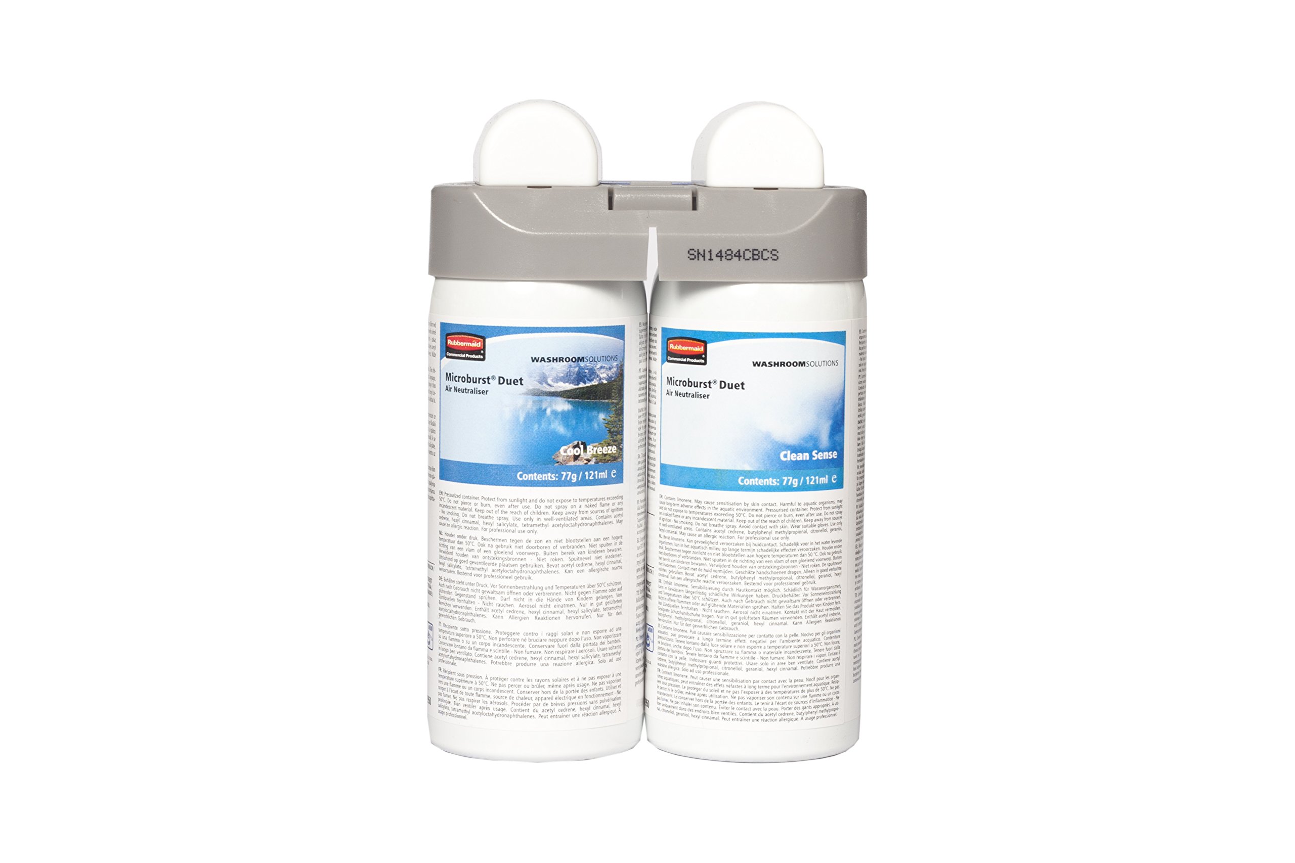 Rubbermaid Commercial Products Microburst Duet Nachfüllset für Raumlufterfrischer, Sorten Clean Sense und Cool Breeze