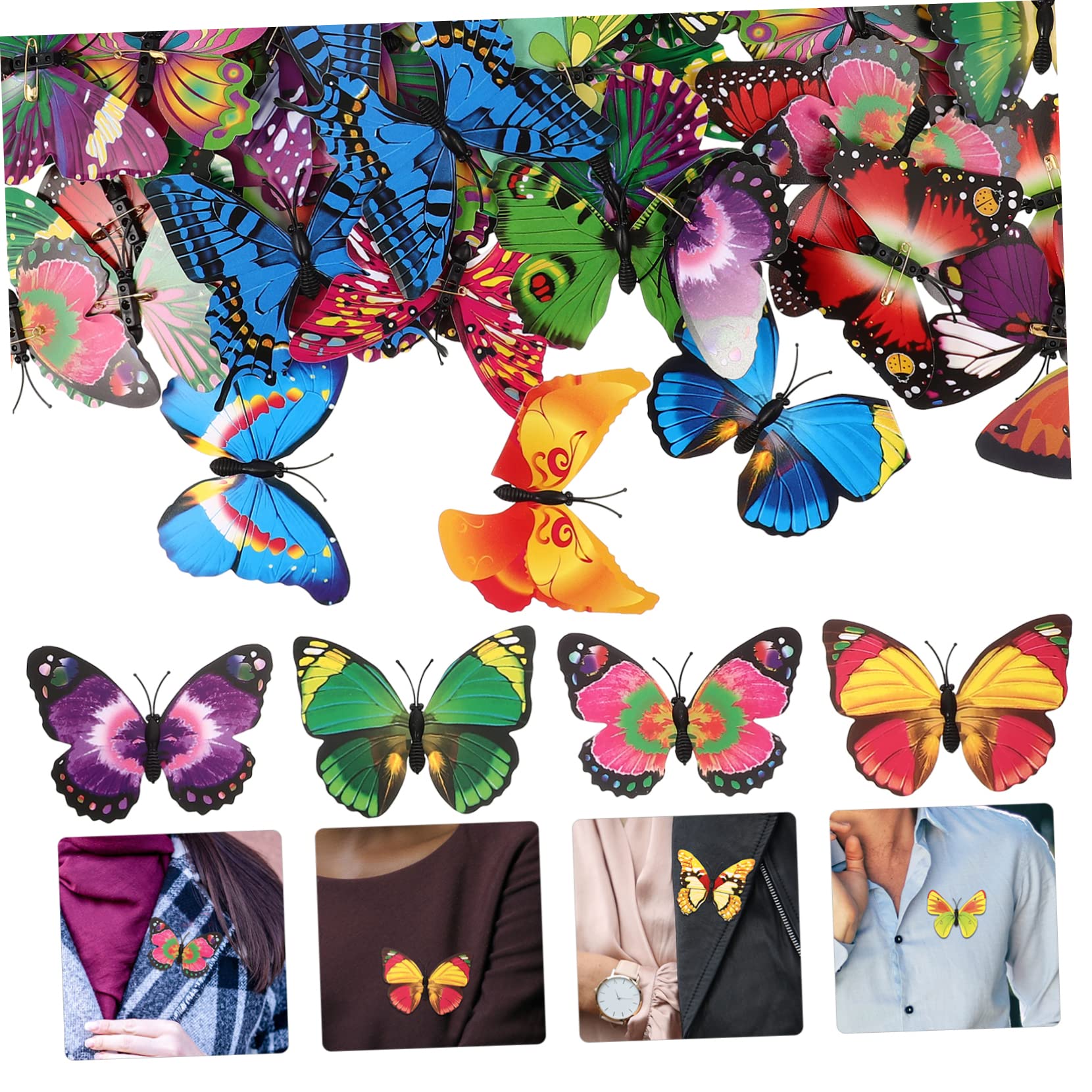 GALPADA Broches de Plástico Forma de, 100 Piezas Pvc | Decoración para Mochilas y Sombreros, Diseño Delicado de Varios Estilos, Fácil de Llevar y No se Deforma