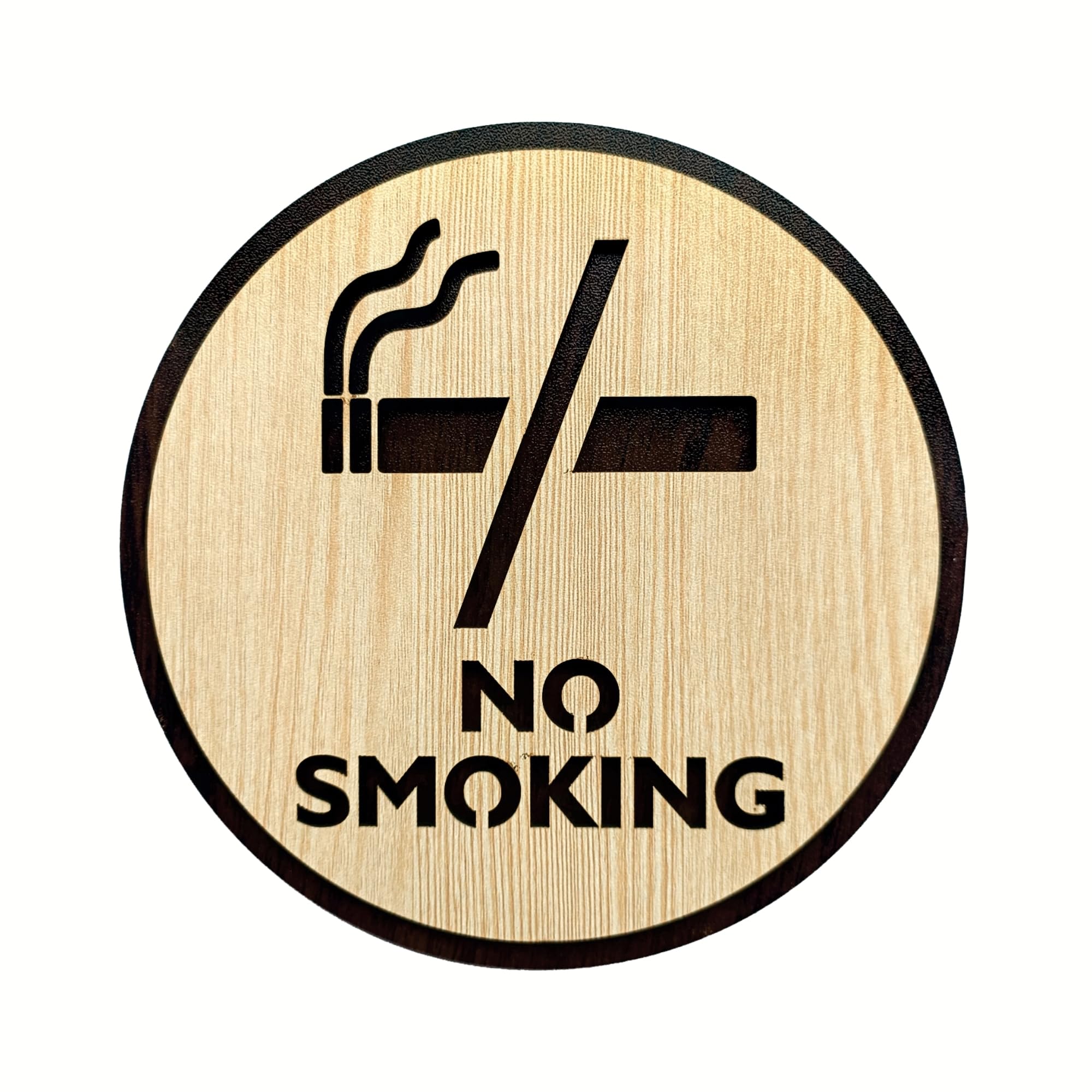 Woxour Enterprise Wooden No Smoking Sign Board | No Smoking Notice Sticker | 7MM MDF
