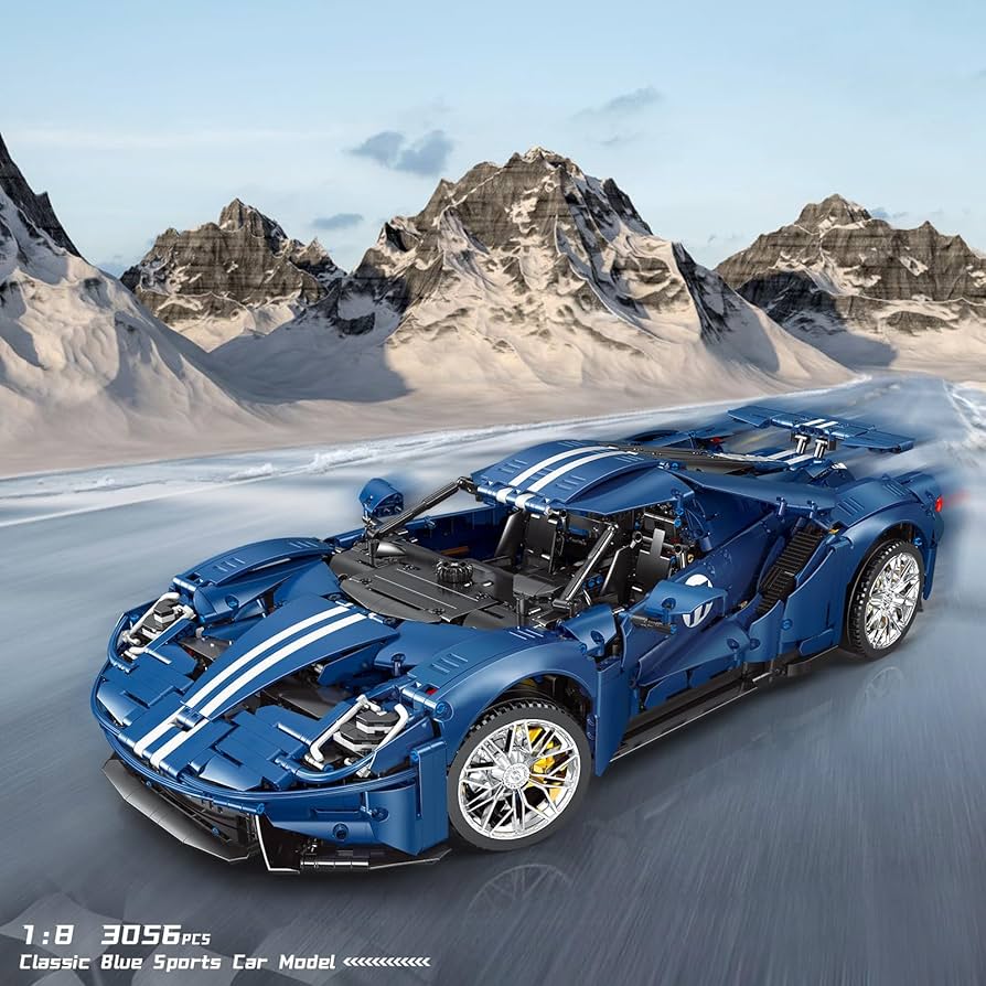 ★ 木製 手造りスポーツカー ★ ３９×１５㎝・重さ1.2㎏　左ハンドル Amazon.co.jp: JMBricklayer 60115 スポーツカービルディング