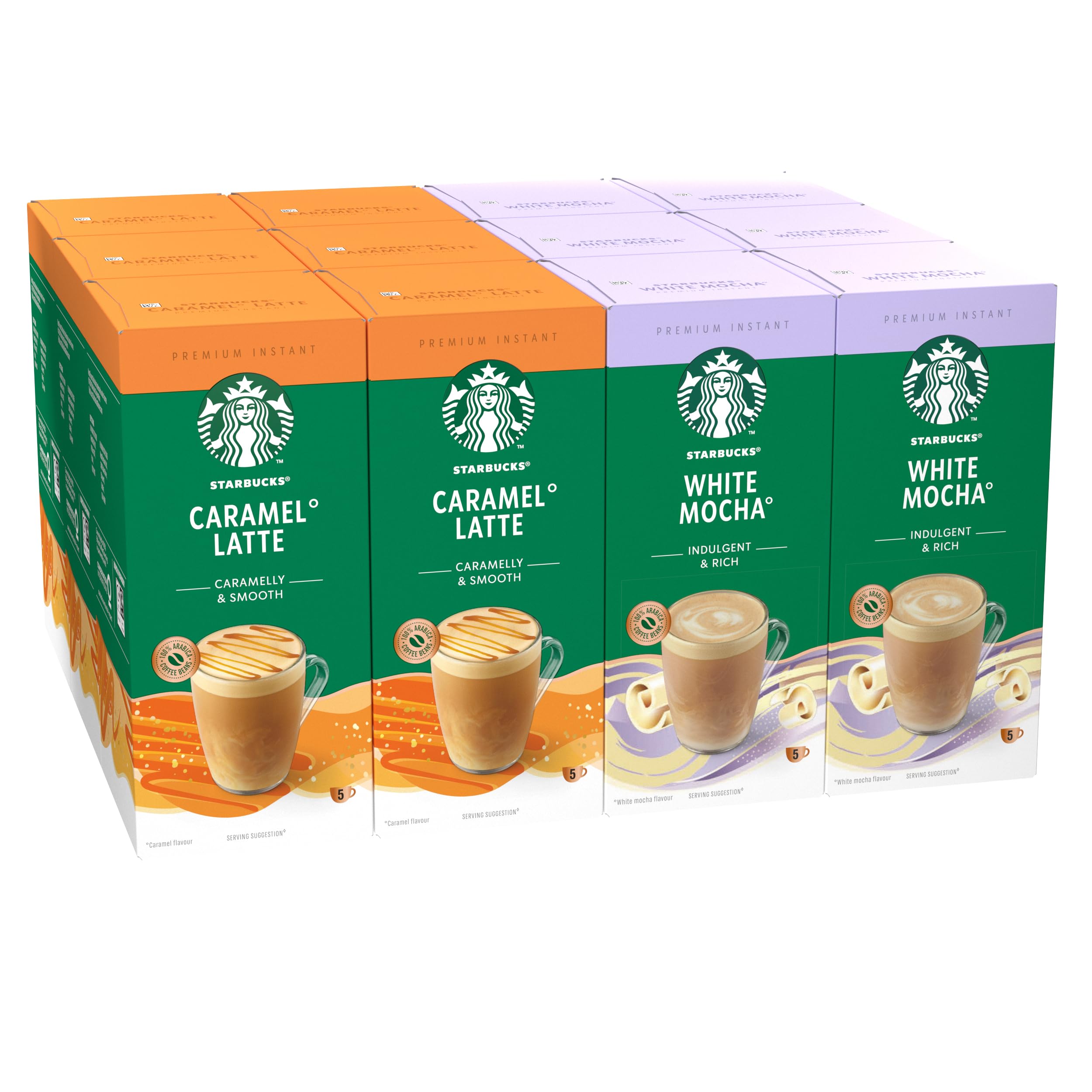 STARBUCKS Premium Mix Variety Pack Instant Coffee Sachets x 60