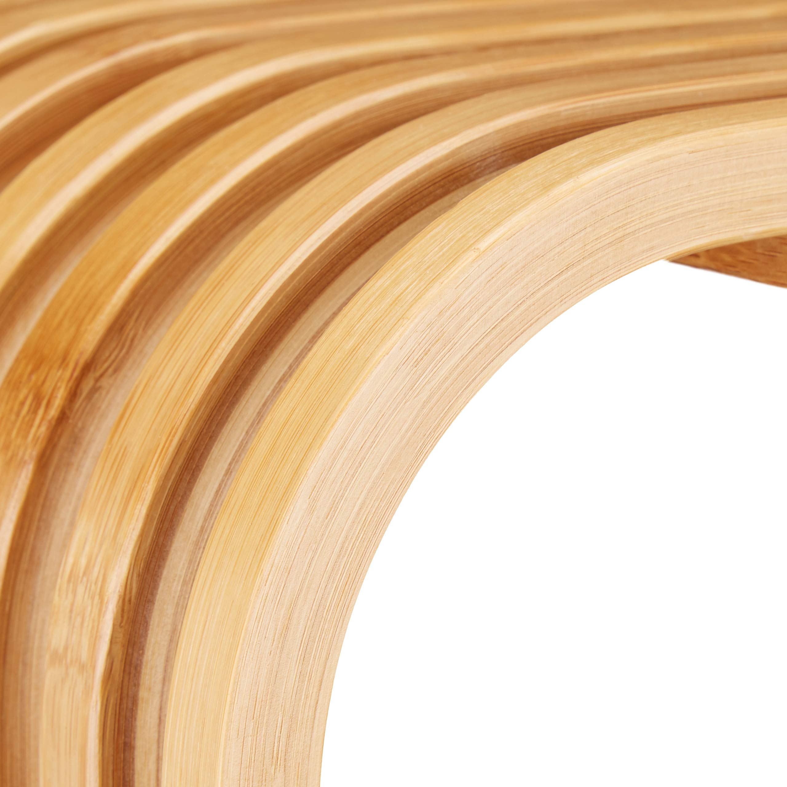 Relaxdays Hocker mit Aufbewahrung, Design Sitzhocker mit Stauraum, schmaler Bambus Holzhocker für die Garderobe, natur, 19.5 x 41 x 45 cm