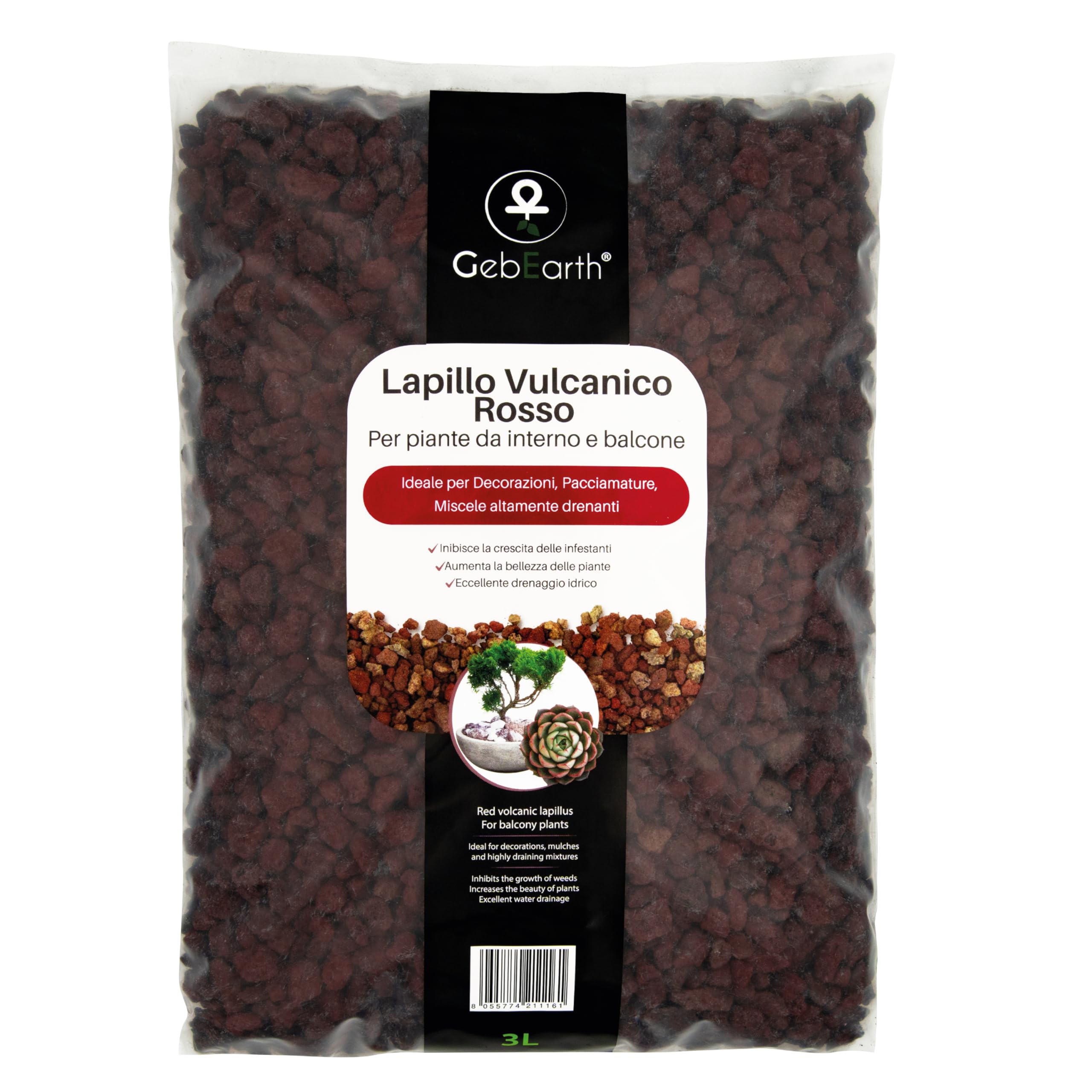 Lapillo Vulcanico Rosso 10/18mm - 8 Sacchi Da 33 Litri | Pacciamatura Giardino - Foto 6