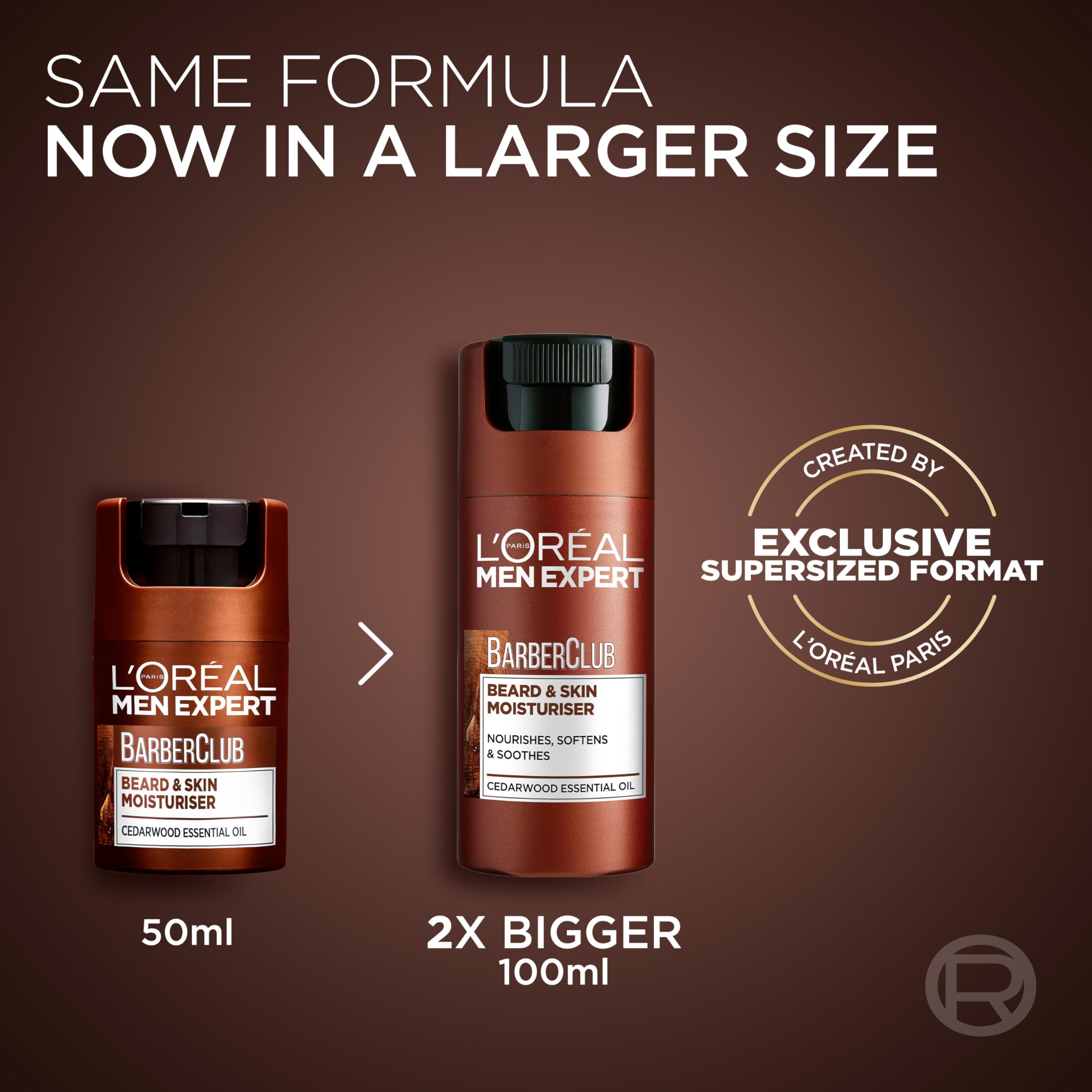 L'Oréal Paris Crema Idratante 2 in 1, Per Viso e Barba, Pelle Più Idratata e Barba Più Curata, Adatto a Tutti i Tipi di Pelle, Anche Quelle Sensibili, Barber Club, Men Expert, Maxi Formato, 100 ml