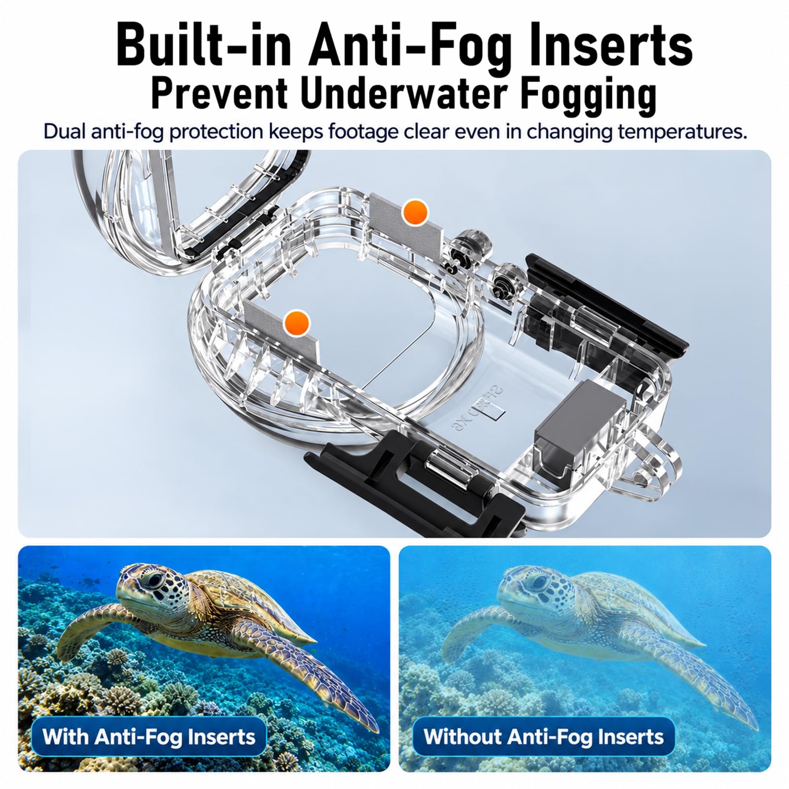 Sea frogs Unterwassergehäuse für Insta360 X6 mit Float-Griff