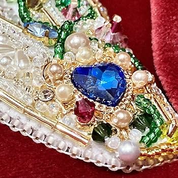 【ハシボソガラス】ビーズ刺繍ブローチバッグチャーム ハシボソガラス】ビーズ刺繍ブローチバッグチャーム ハシボソガラス