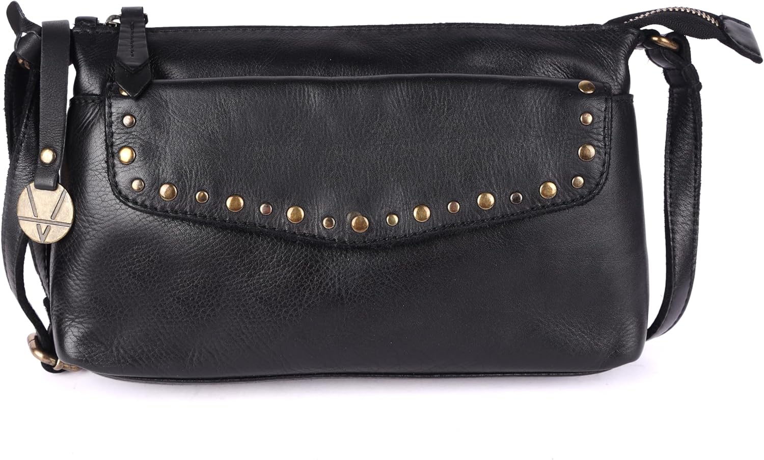 Genuine Italian Leather Boho Studded Crossbody Sling Bag - Stylish, Durable, & Perfect for Everyday Use for women