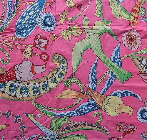 Miniatura 2 de V Vedant Designs Tela de gasa de algodón con estampado floral de 45 pulgadas de ancho, para costura, vestido negro, tela de manualidades por yarda