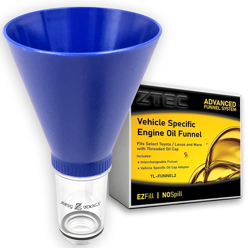 Funil de óleo com rosca APSG para Toyota, Lexus e Scion, transparente, modelo TL-FUNNEL 2
