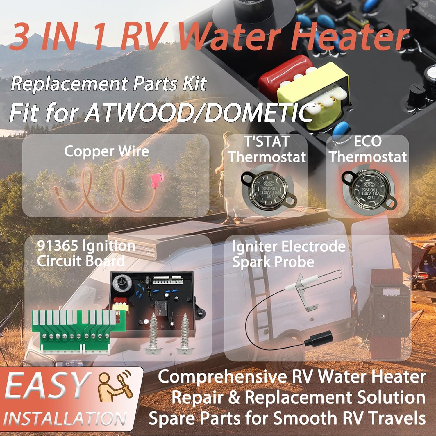 91367 RV Water Heater Circuit Board Replacement 93865 PC Ignition – Direct