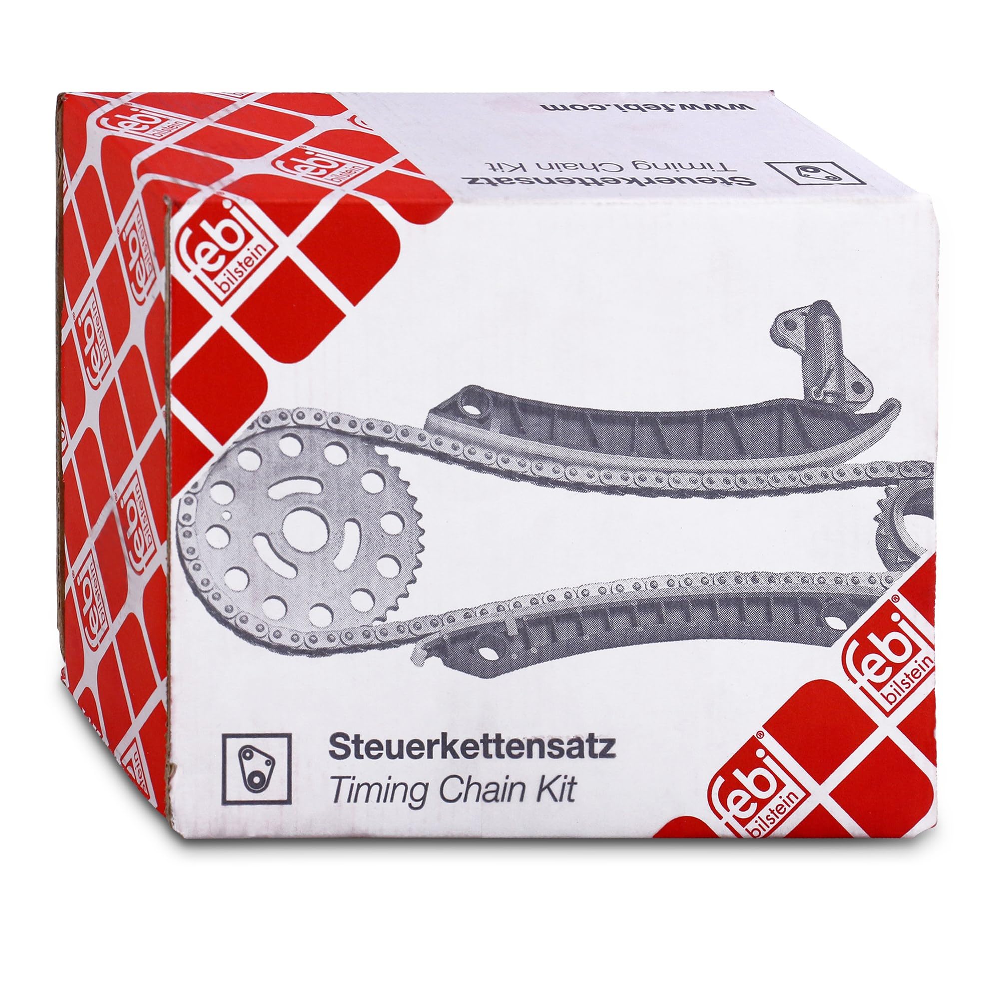 Febi bilstein 40265 taxe Ensemble chaine (Tendeur avec chaîne et des chaînes de roue pour pompe à huile), taxe Chaîne | Compatible avec: AUDI A1, A3, A3 Sportback, A4 B6, A4 B6 Avant, A4 B6 Cabriolet, A4 B7, A4 B7 Avant, A4 B7 Cabriolet, A6 C5