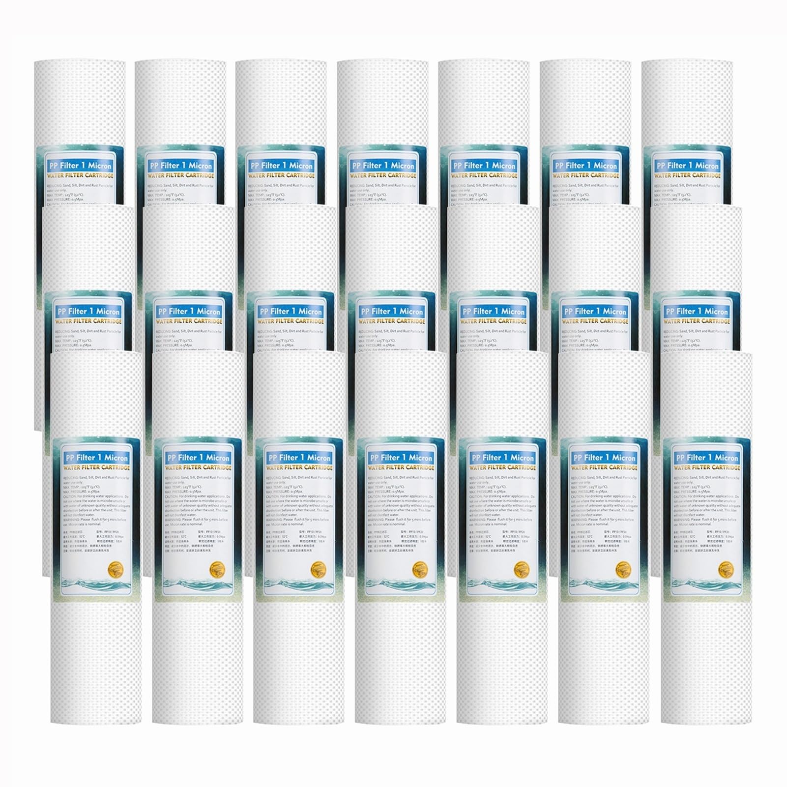 Filtr zamienny do systemu odwróconej osmozy 3-stopniowej 10'', Sedimentos, UDF, CTO (opcjonalnie), do większości systemów filtracji wody 10'' (30 szt.)(PP)