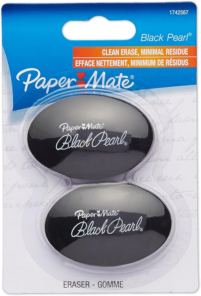 Paper Mate Black Pearl Premium Erasers Pencil Erasers
