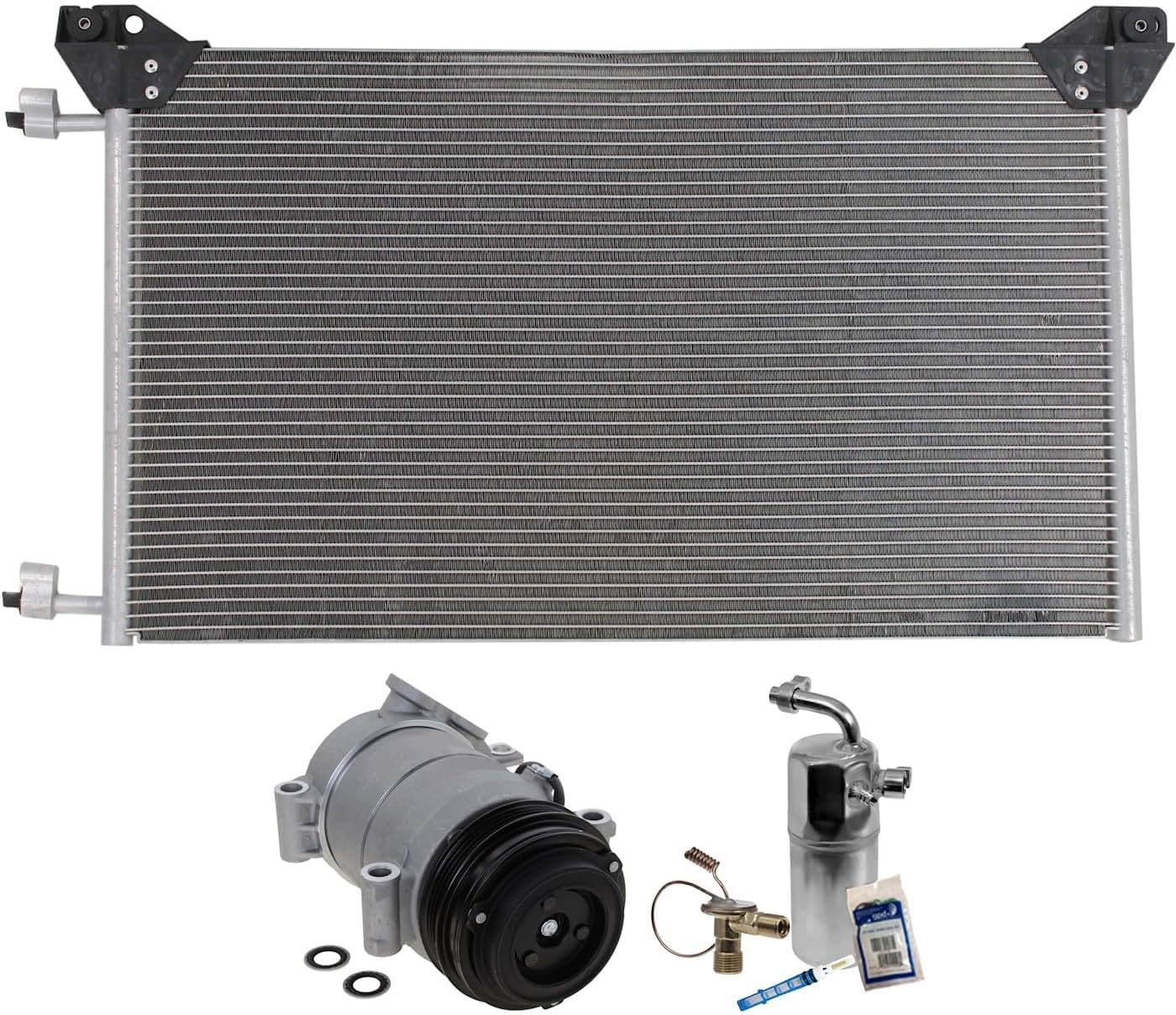Replacement A/C Compressor Kit fits Chevrolet Silverado 2500, Chevrolet Silverado 2500 HD V8 6.0L (/Bi-Fuel, HU6, 1-Bolt Hose Mount)