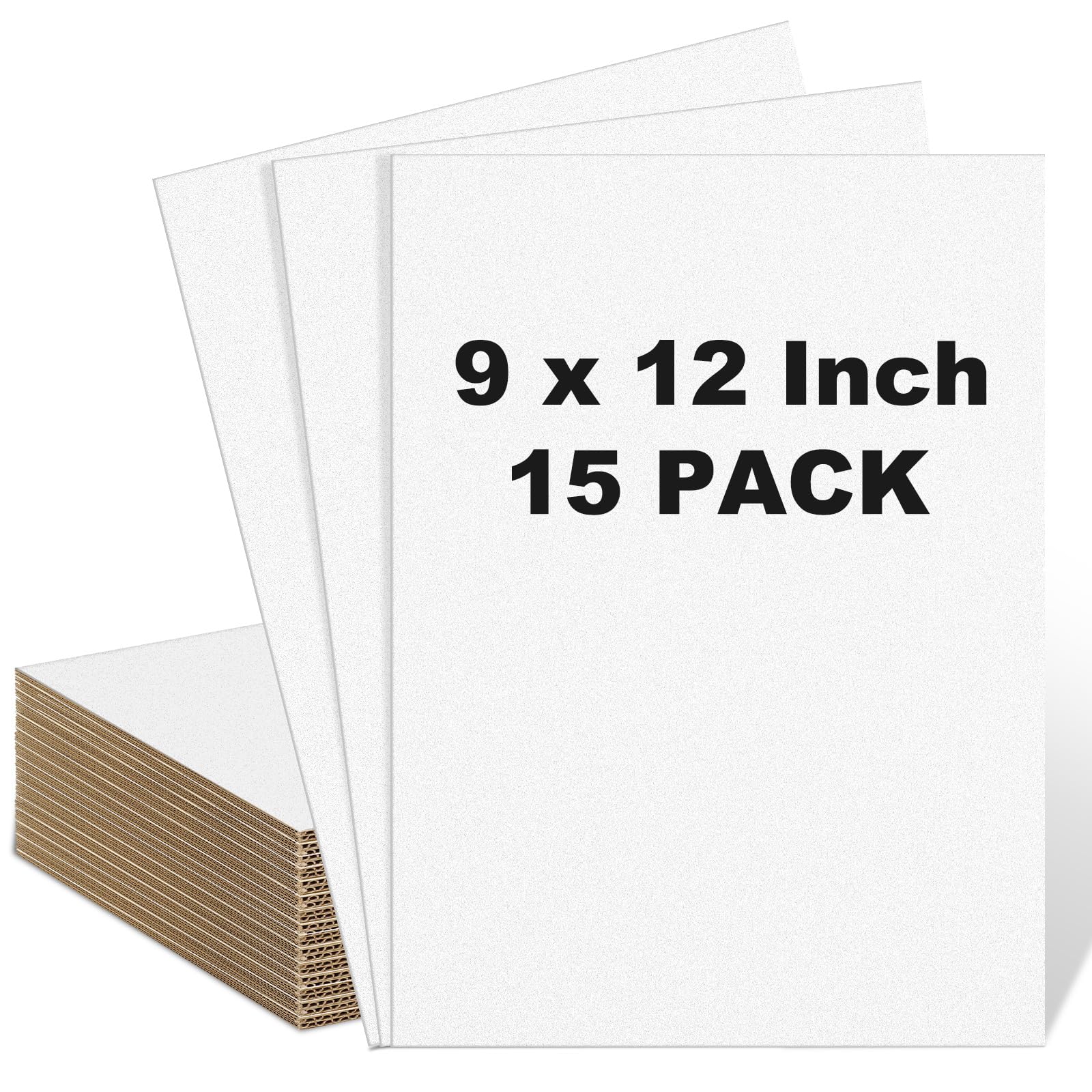 Henoyso 15 Pack 9 X 12 Inch White Single Face Cardboard Sheets