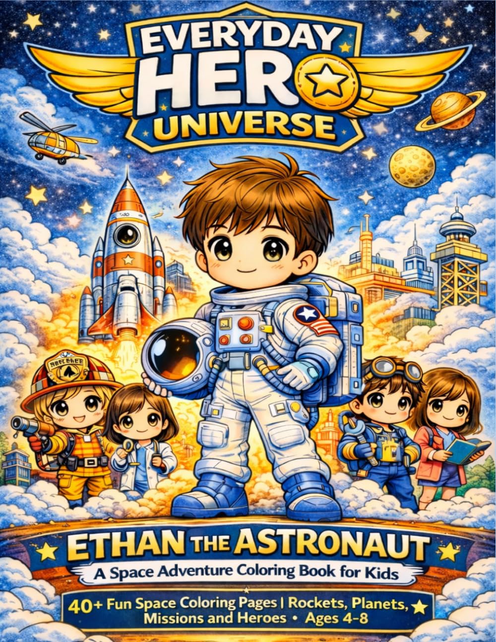 Everyday Hero Universe: Ethan the Astronaut: A Space Adventure Coloring Book for Kids Ages 4-8 | 40+ Fun Pages of Rockets, Planets, Astronauts and ... Hero Universe Coloring book for Kids)