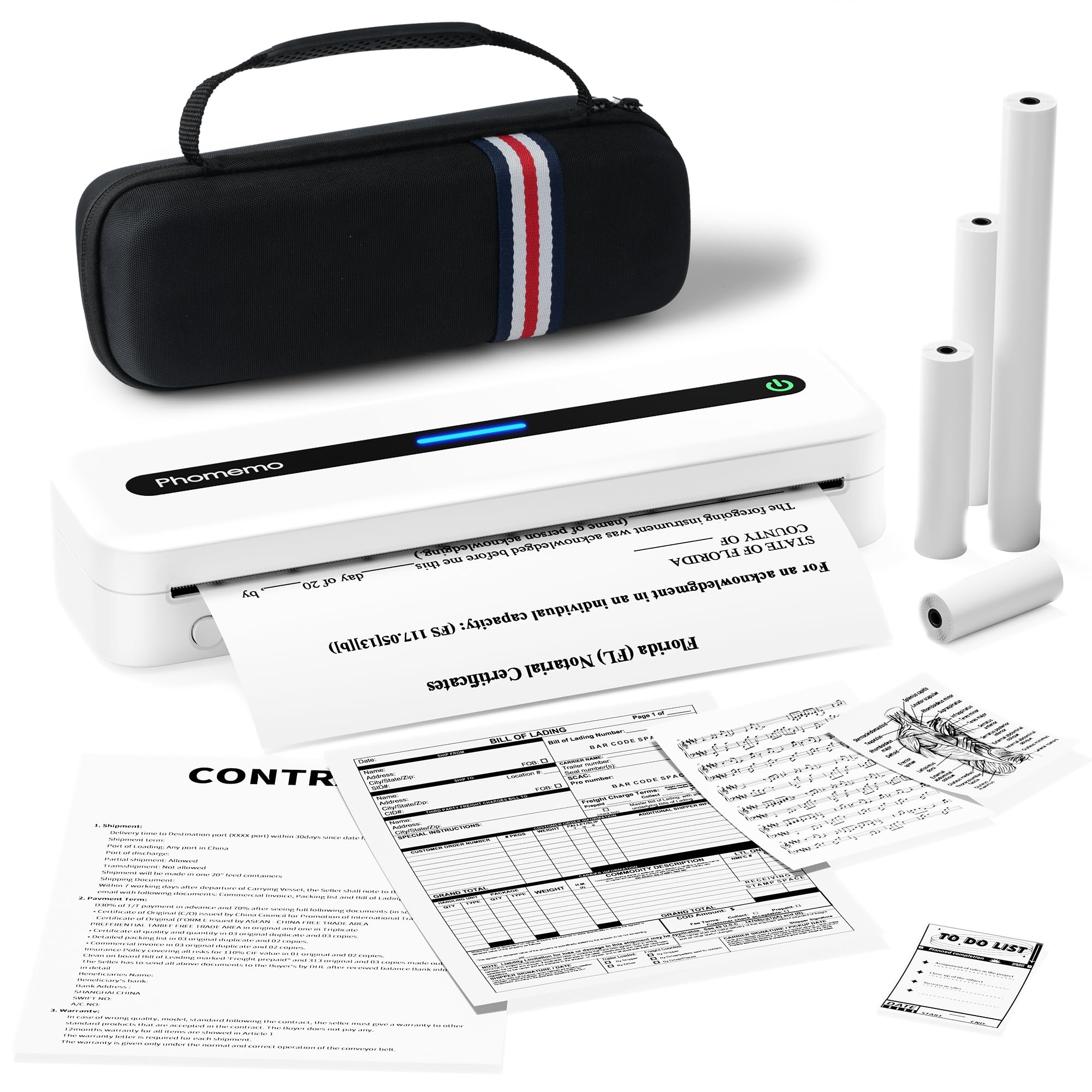 Stampante Termica Phomemo M04AS 110mm - Portatile Bluetooth Per Adesivi, Appunti E Documenti - Foto 8