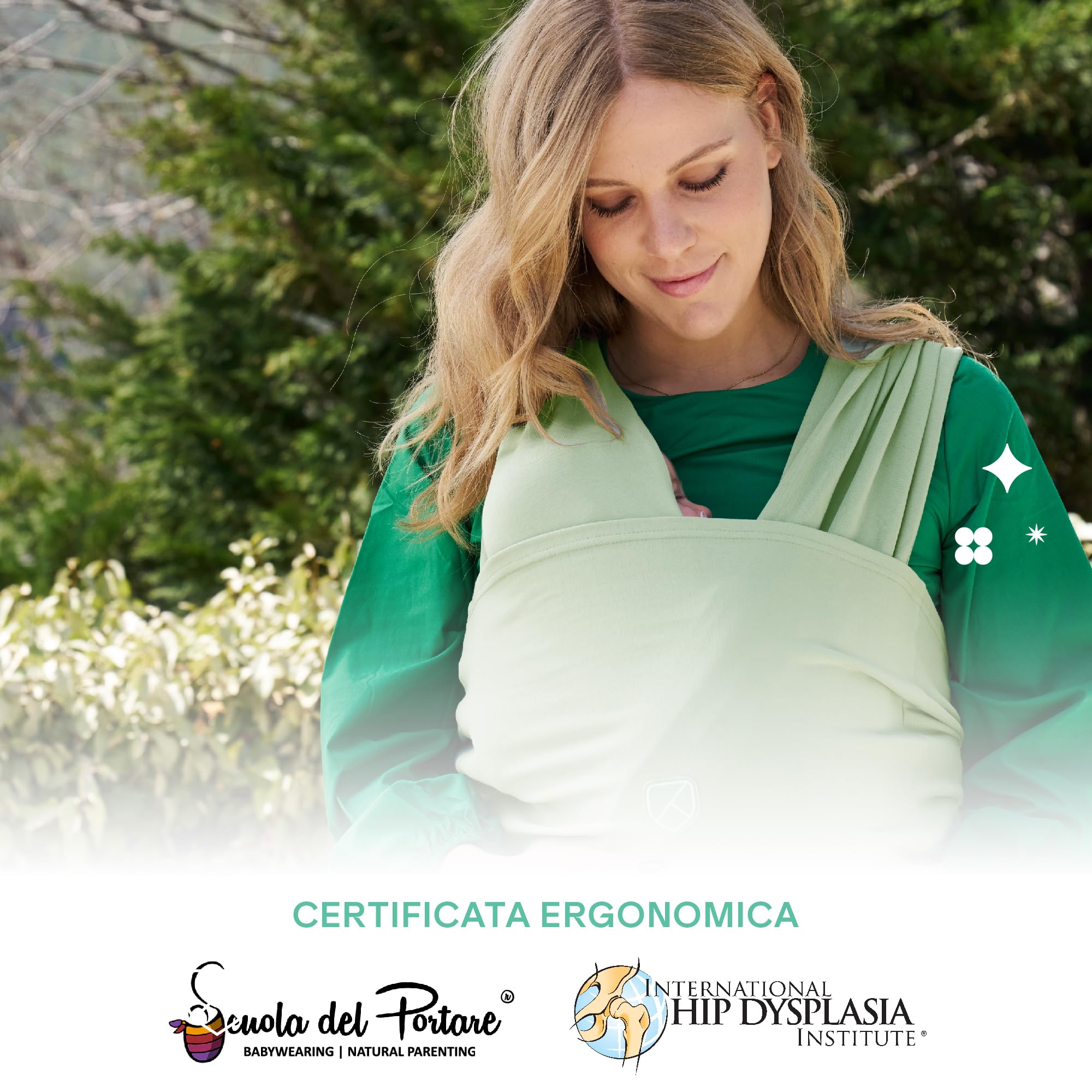Koala Babycare Fascia neonato porta bebè - Cuddle Band 2.0 Ancora più Resistente – Fascia per neonati in cotone organico testata fino a 15 kg - Facilmente Regolabile e Unisex