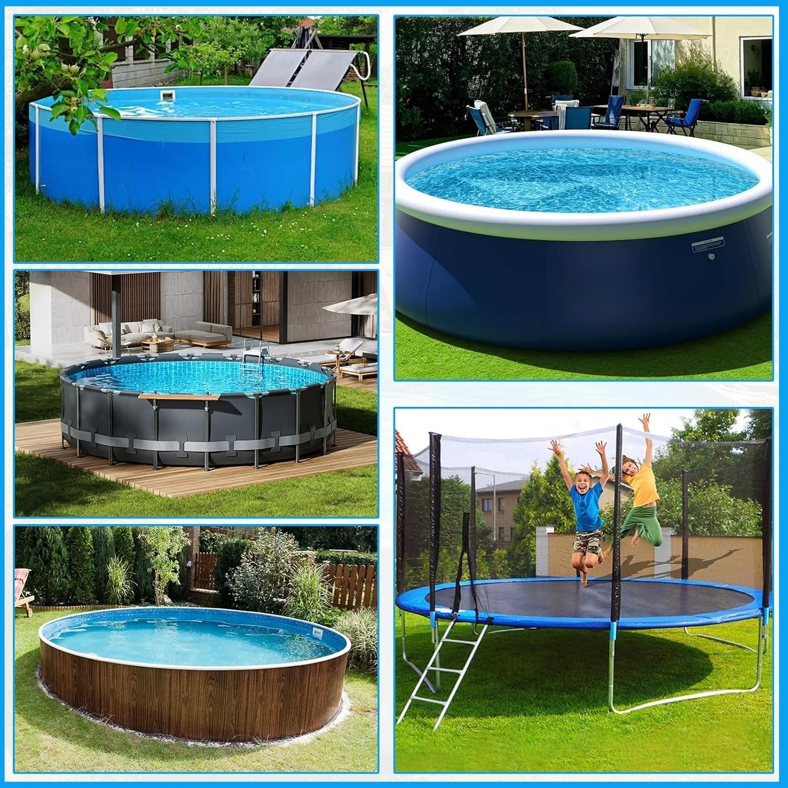 Bâche De Piscine Ronde Filet Anti-Feuilles Housse Anti-Soleil pour Piscine Hors Sol Housse De Piscine Ronde pour Chiens Et Enfants(Circle Diameter 4.5 m)