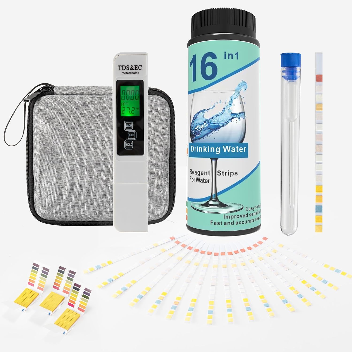 21-in-1 Drinking Water Kit for pH, hardness, chlorine, metals