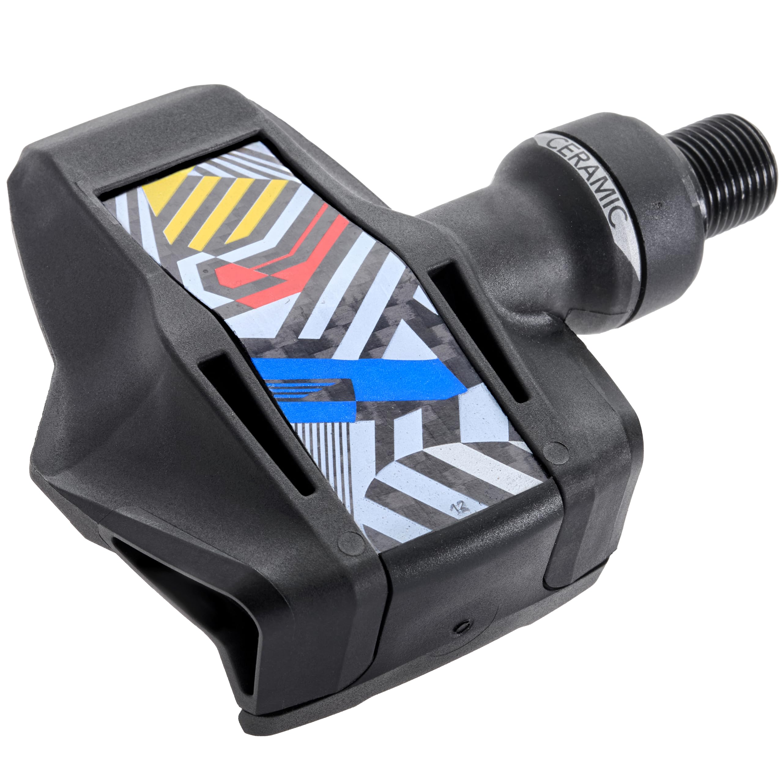 LOOK Kéo Blade Ceramic Iconic Prisme Road Pedals - Carbon Fibre Body - Ceramic Bearings - 12 Nm Blade Tension (56mm Q-Factor)