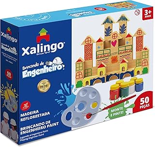 Brincando de Engenheiro Paint para Colorir 50 peças Xalingo