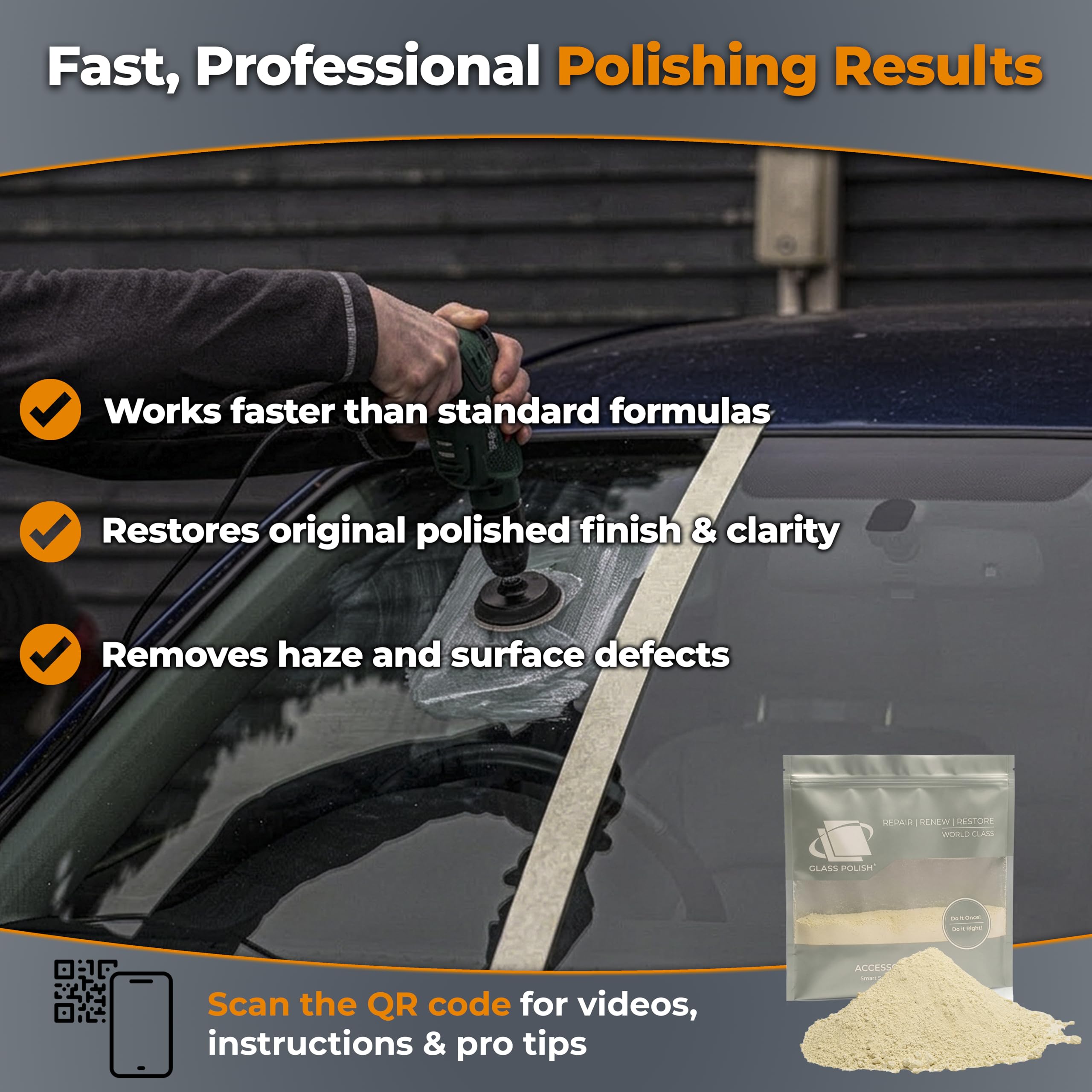 GLASS POLISH PRO 1 Kg Tlenek Ceru Wykończeniowy 2.3 Mikrona