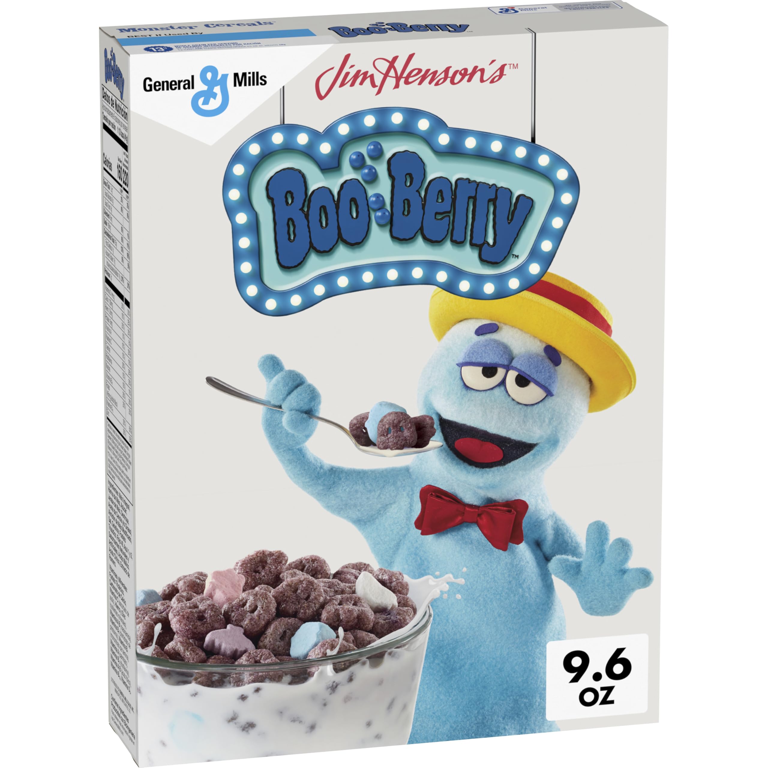 Boo Berry Cereal with Monster Marshmallows, Kids Breakfast Cereal, Halloween Limited Edition, 9.6 oz