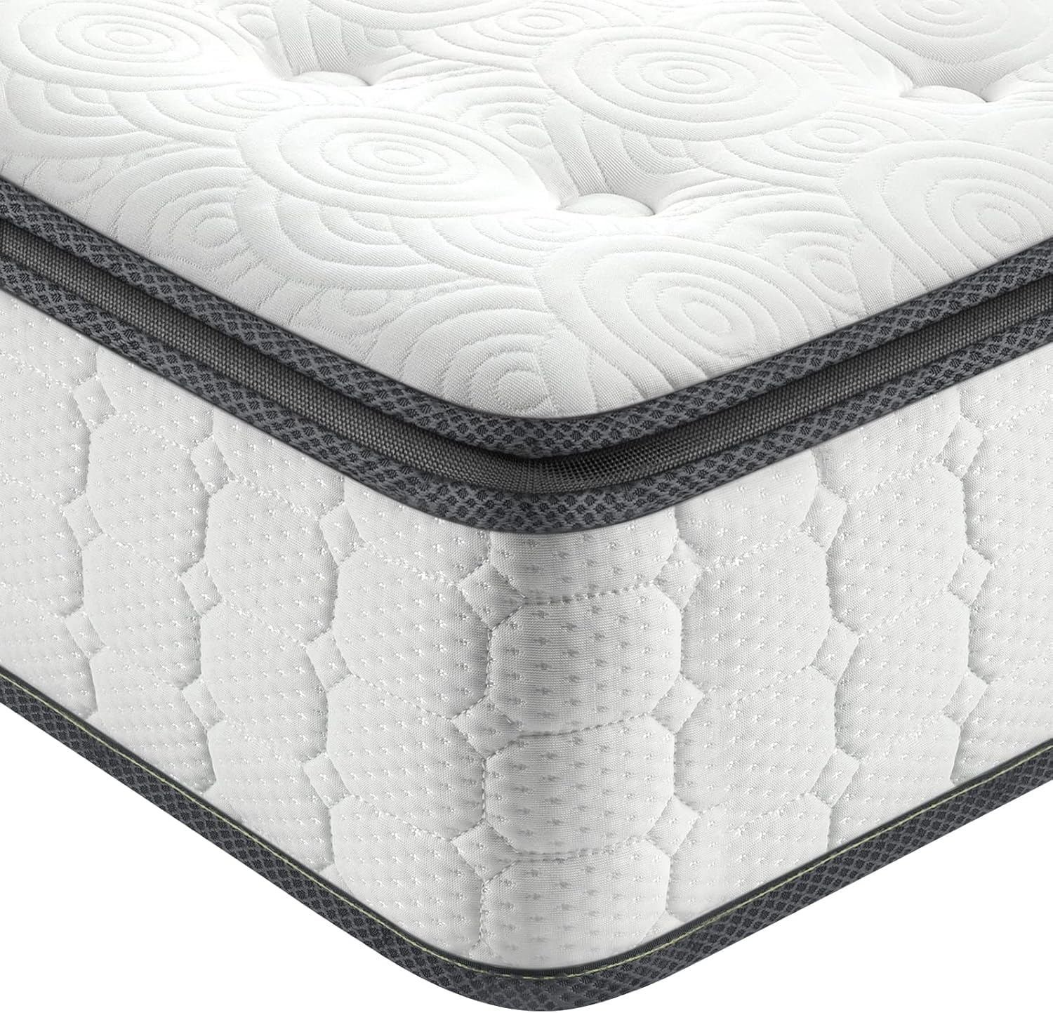 Vesgantti Twin XL Mattress, 10 Inch Hybrid XL Twin Mattress in a Box, Extra Long Pillow Top Twin Mattresses, Foam and Pocket Coils Innerspring Mattresses, Medium Firm Plush Feel